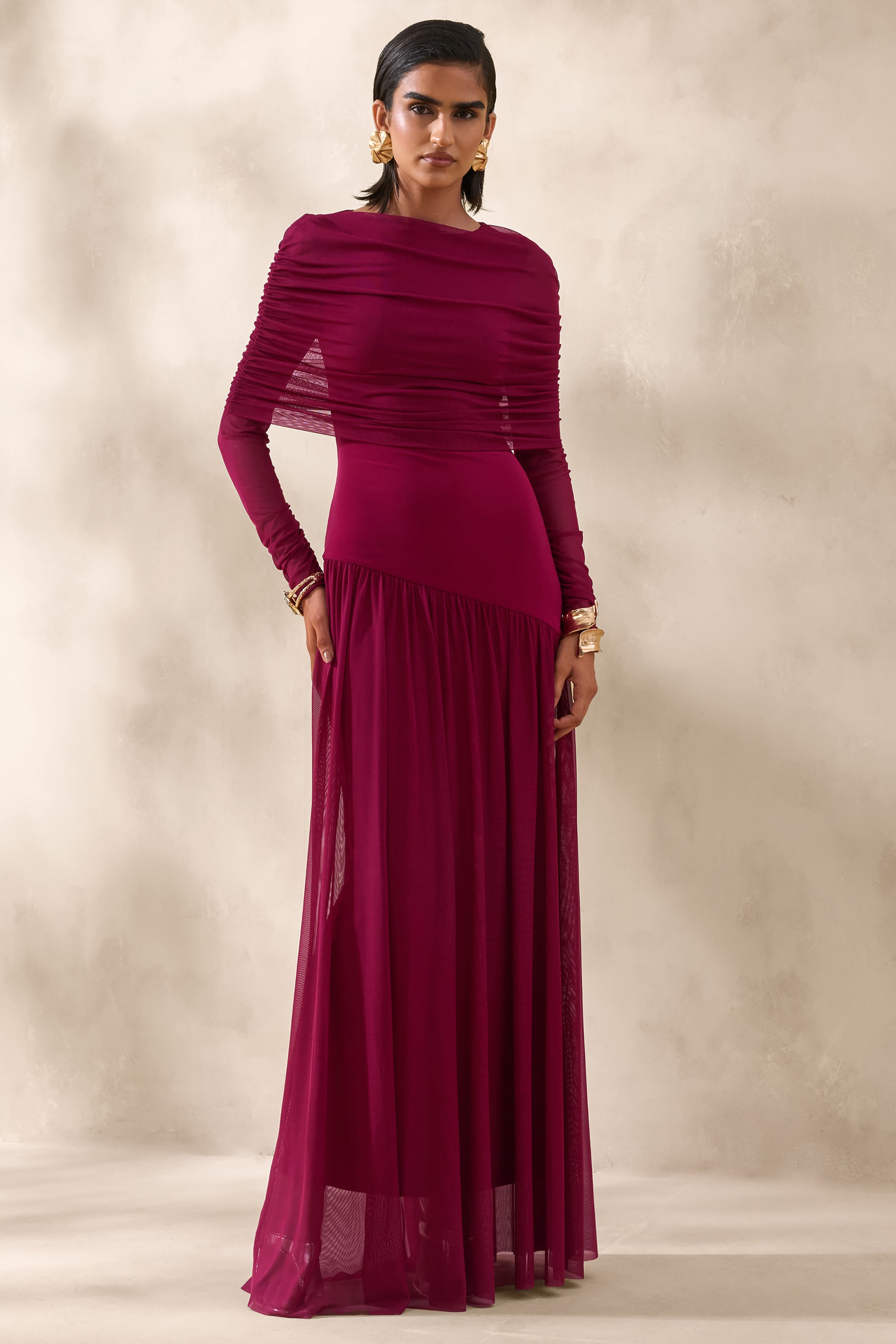 ECM_HR_CL137706102---Enalia-_-Burgundy-Mesh-High-Neck-Maxi-Dress-With-Short-Cape-0.jpg