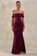 CL137810102 - Celinea _ Burgundy Satin Bardot-Neck Maxi Dress With Front-High Split3.jpg