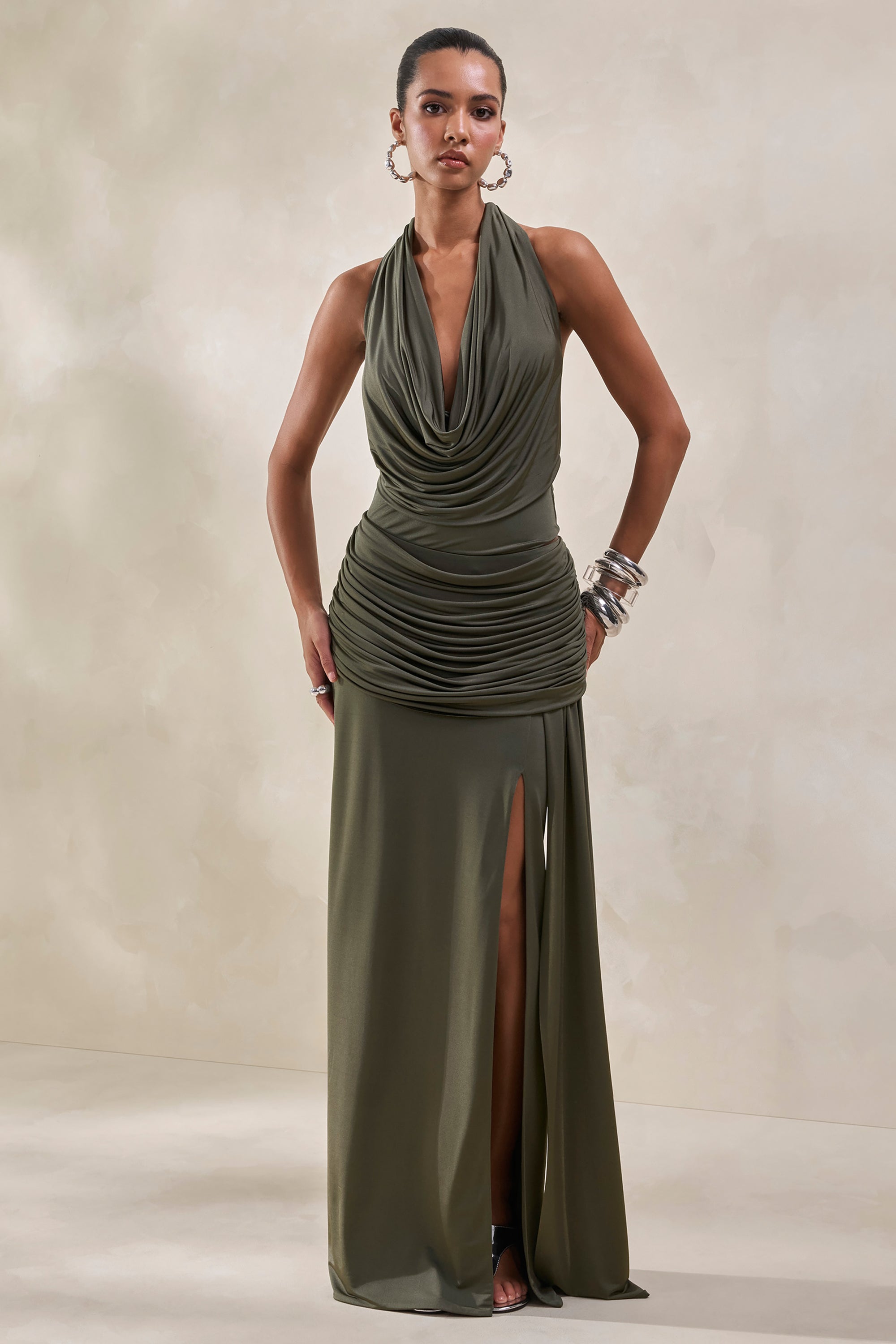 ECM_HR_CL137829035---Ariadne-_-Khaki-Draped-Maxi-Skirt-With-Split-+-CL137812035---Kavya-_-Khaki-Extreme-Plunge-Neck-Bodysuit-2.jpg