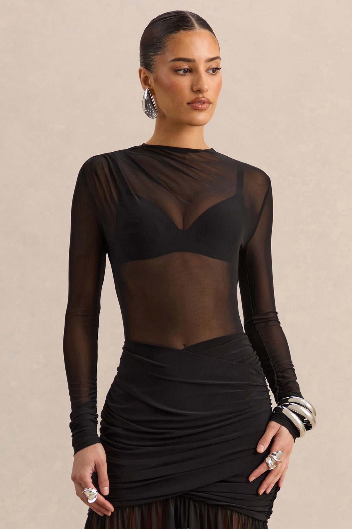 ECM_HR_CL137819001 - Garina | Black Mesh High-Neck Bodysuit With Long-Sleeves3.jpg
