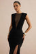 Kessia Black Wide-Neck Bodysuit With Mesh Detail CL137823001 46.jpg