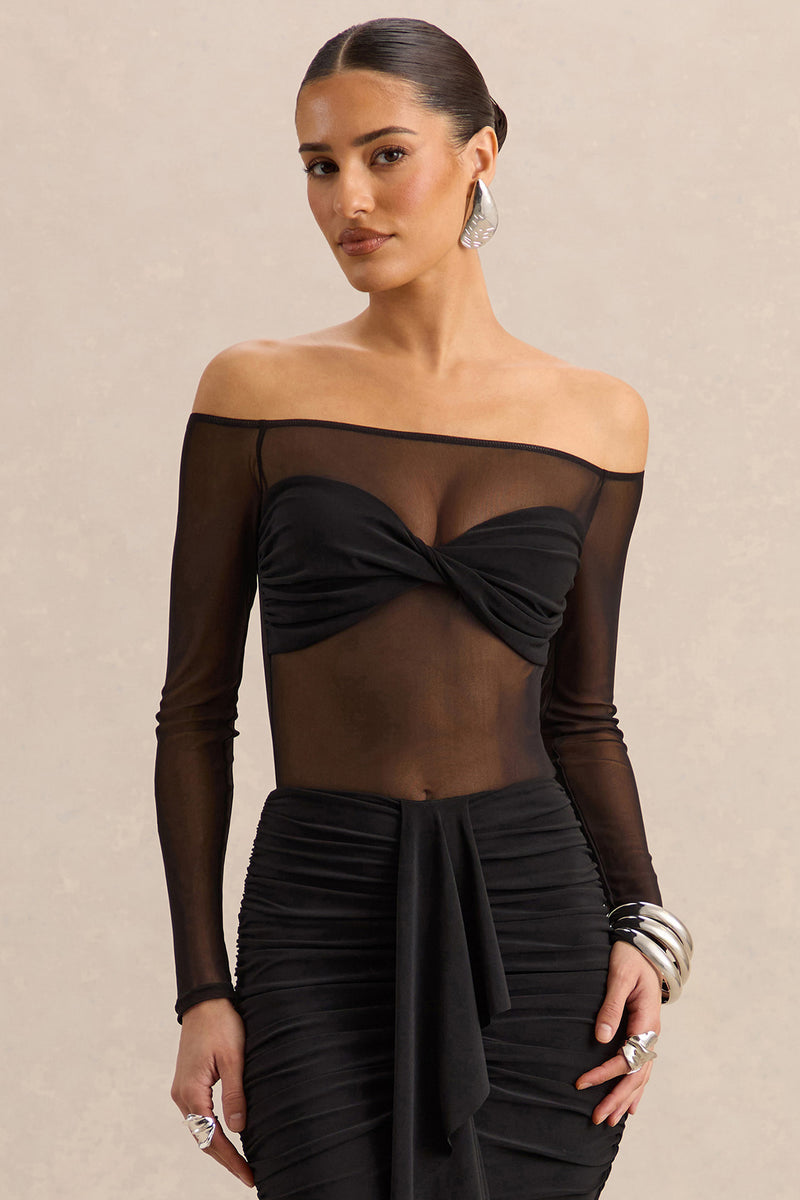 ECM_HR_CL137826001 - Maira | Black Mesh Bardot-Neck Bodysuit 1.jpg