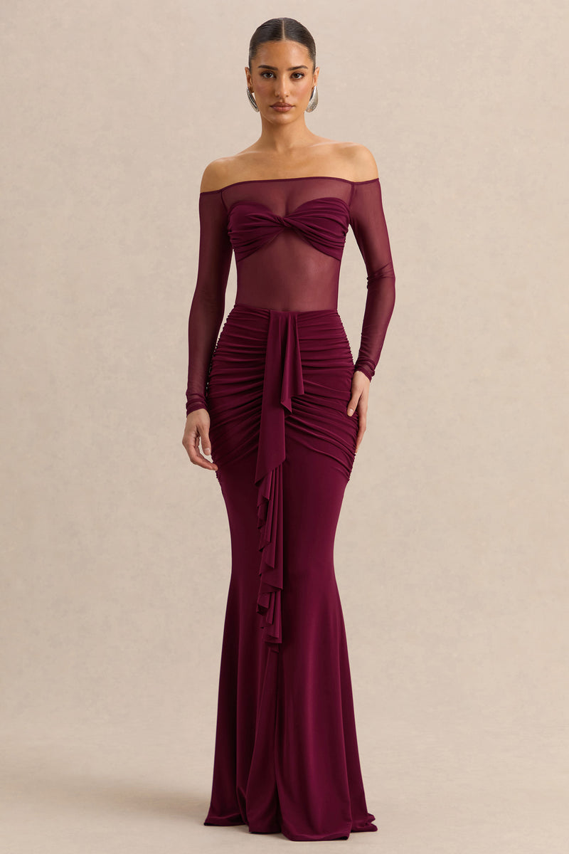 ECM_HR_CL137843102 - Iskra | Burgundy Extreme Ruffled Maxi Skirt 0.jpg