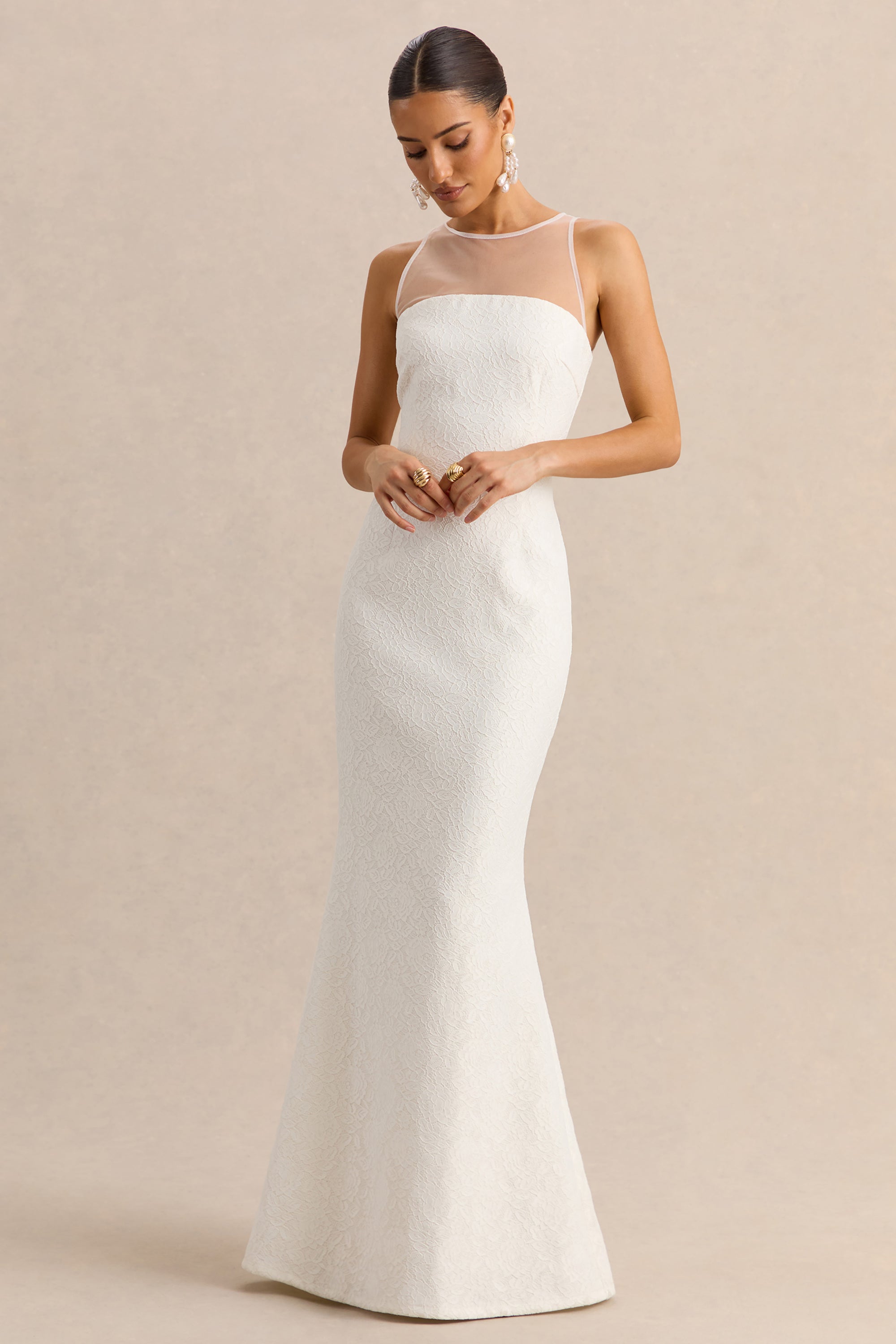 ECM_HR_CL137943110---Caliro-_-White-Lace-High-Neck-Short-Cape-+-CL137860110---Rosevine-_-White-Crew-Neck-Maxi-Dress-With-Mesh-Panel-1.jpg