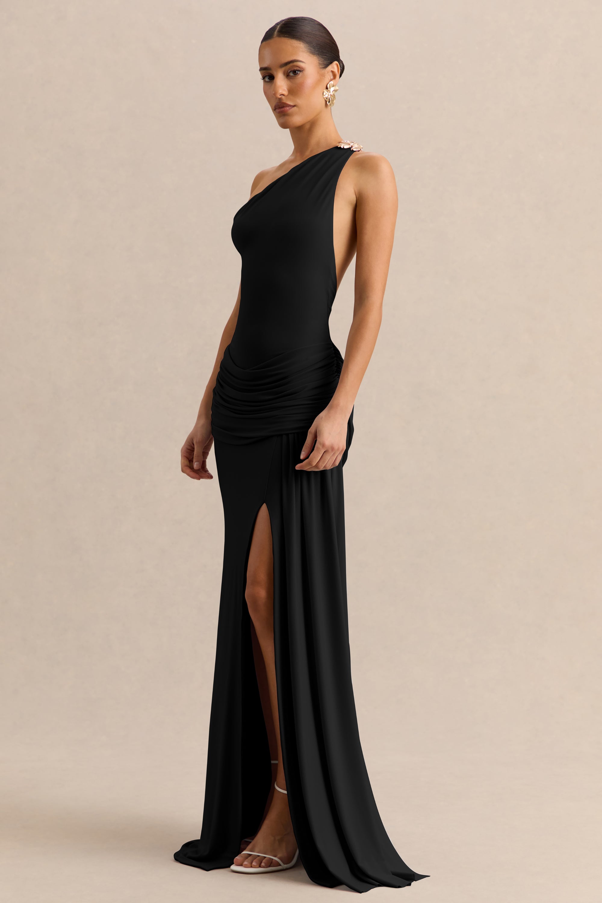 ECM_HR_CL137877001---Belrose-_-Black-Asymmetric-Neck-Maxi-Dress-With-Gold-Detail-And-Front-High-Split---74.jpg