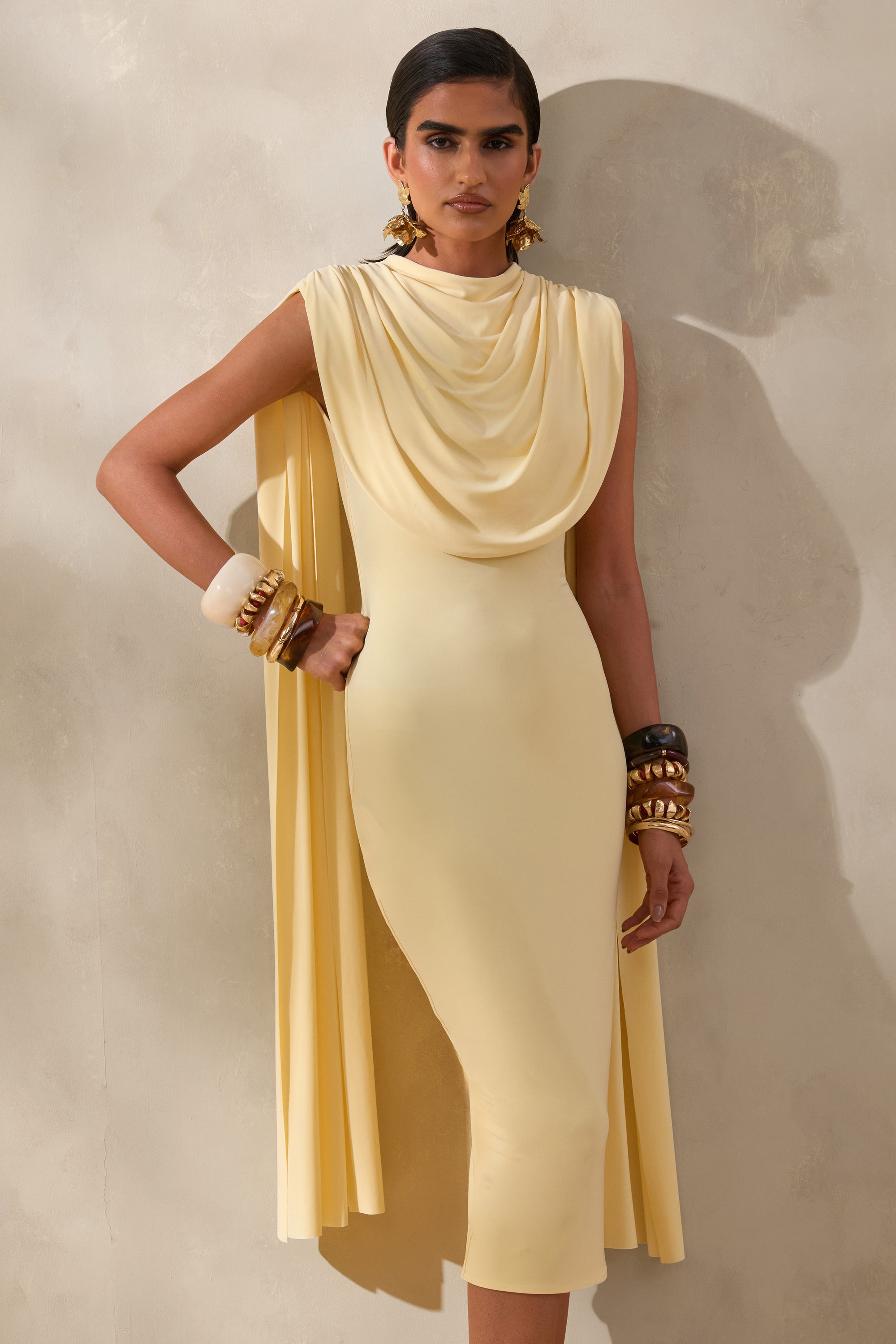 ECM_HR_CL137880121 - Lysandria | Lemon High-Neck Midi Dress With Draped-Detailing 3.jpg