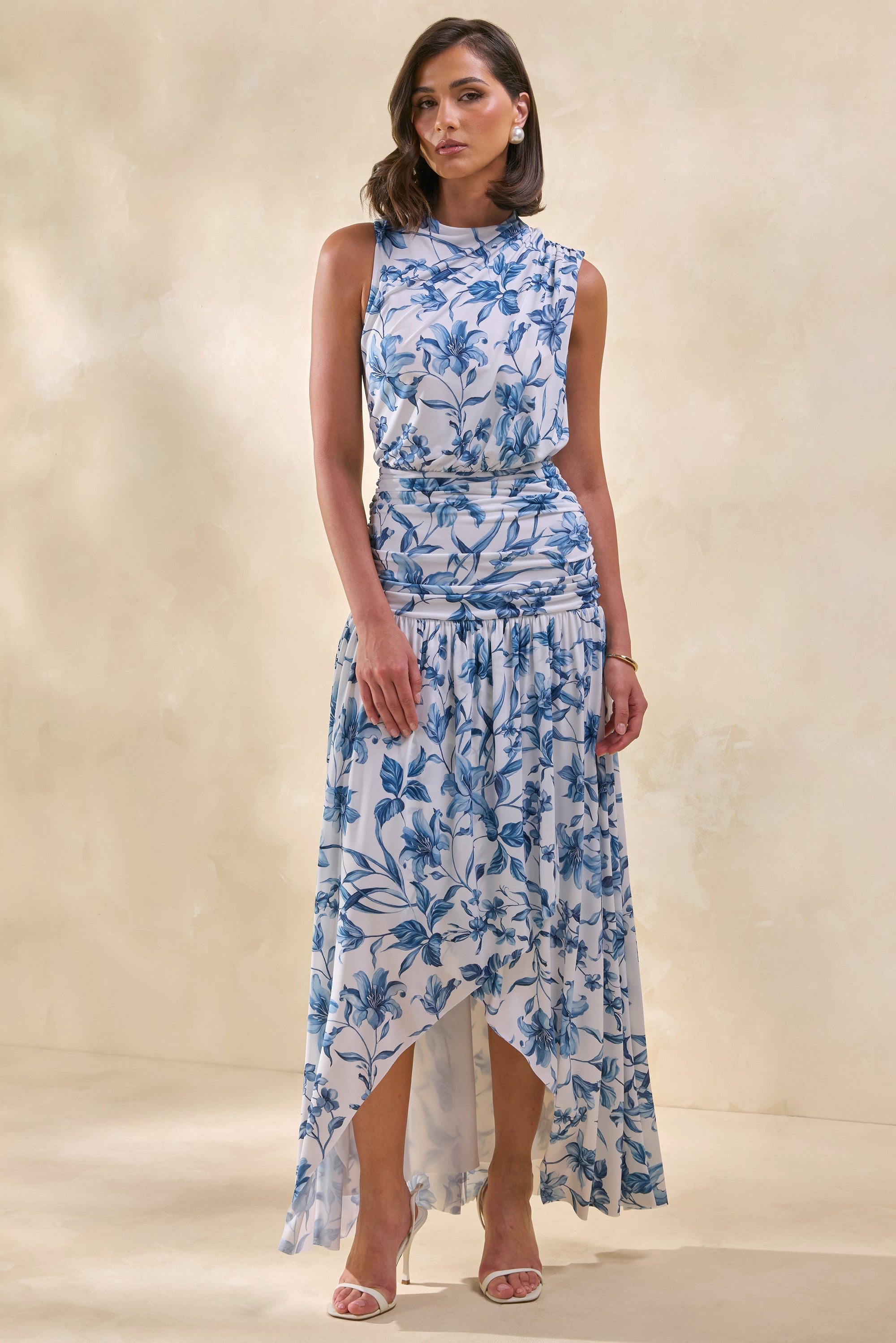 ECM_HR_CL137913016 - Myssara _ Blue Porcelain-Print High-Neck Maxi Dress Gathered-Detailing 0.jpg