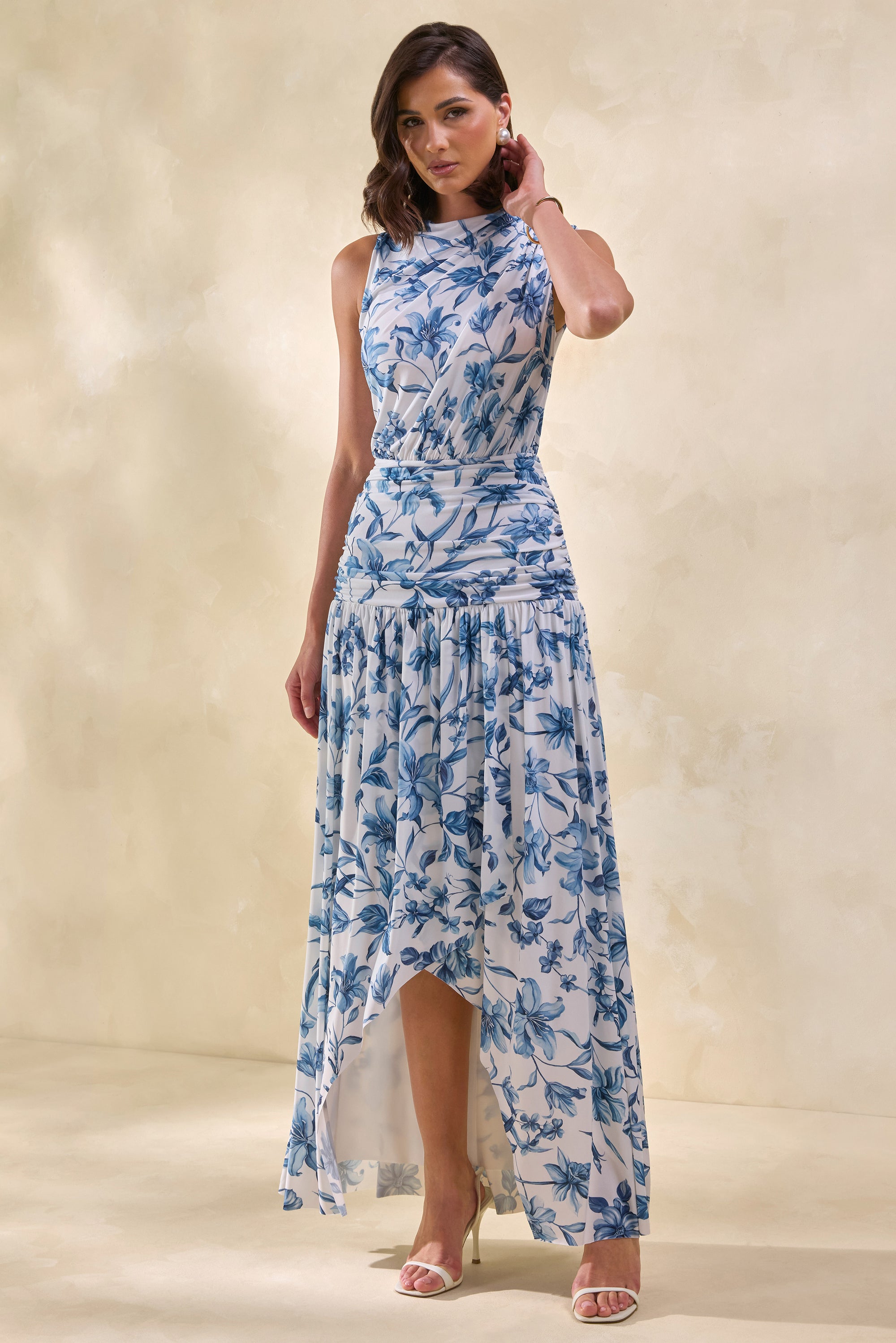 ECM_HR_CL137913016 - Myssara _ Blue Porcelain-Print High-Neck Maxi Dress Gathered-Detailing 1.jpg