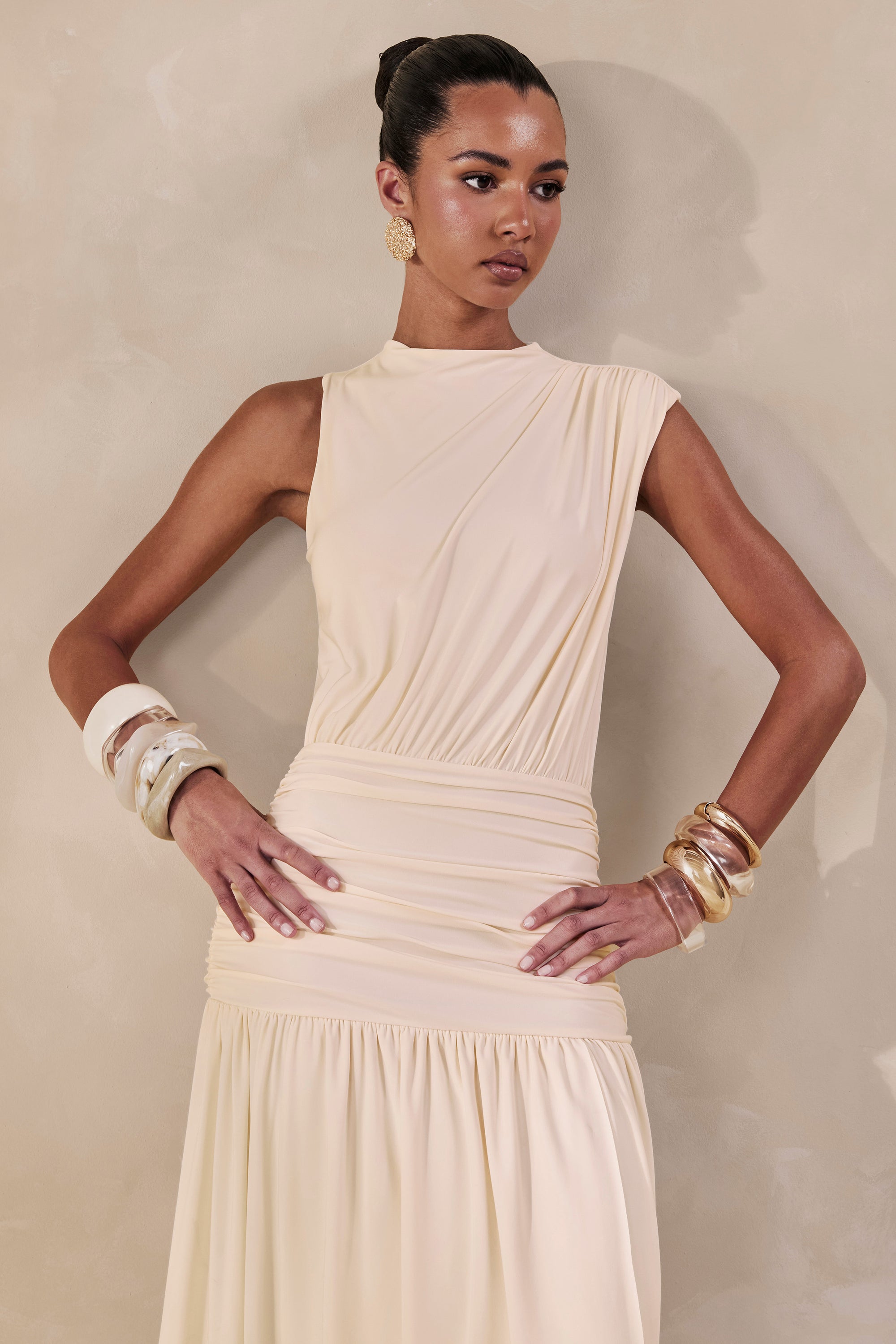 ECM_HR_CL137913111 - Myssara _ Cream High-Neck Maxi Dress Gathered-Detailing_CREATIVE0.jpg