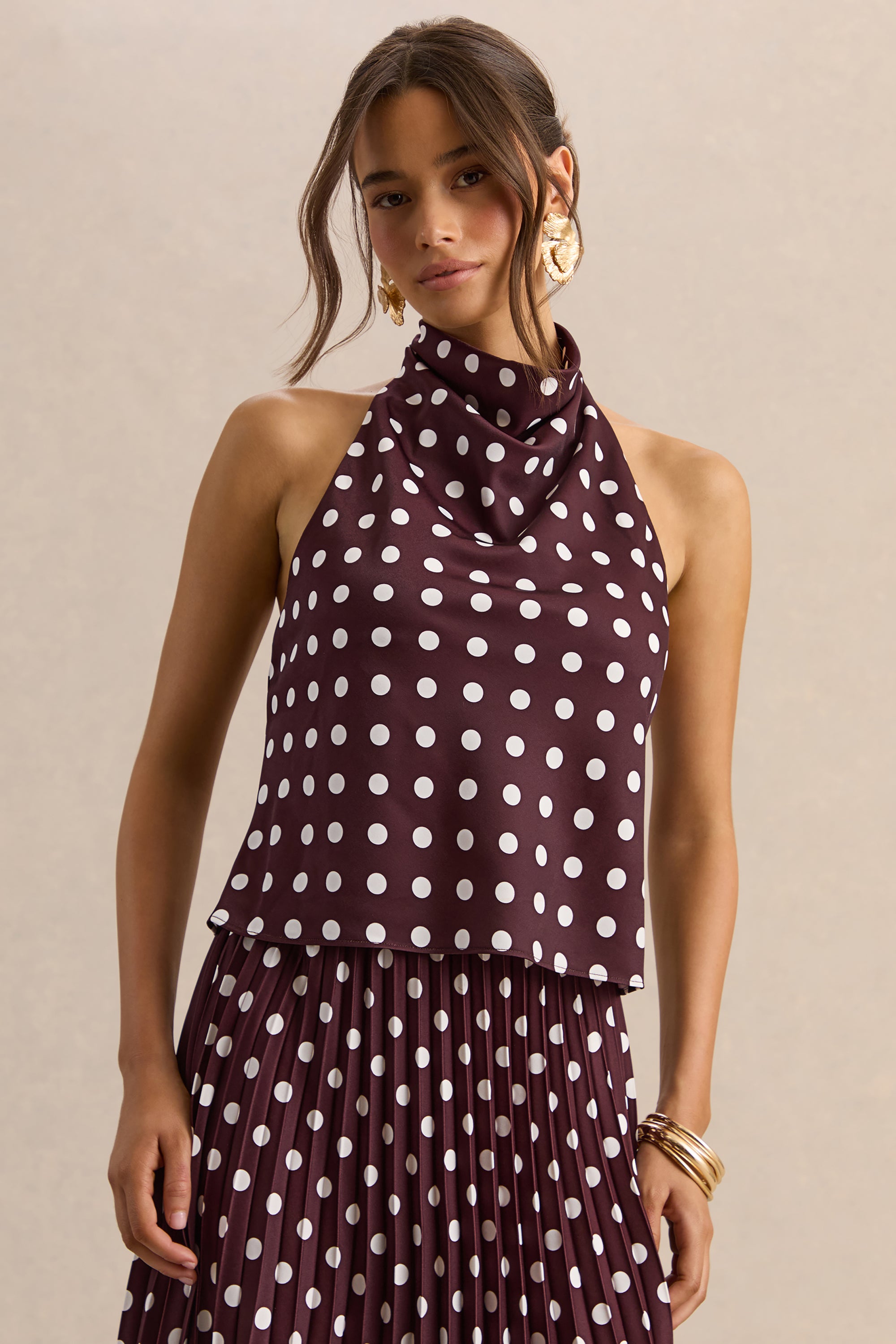 CL137920021---Lirona---Kiora-Brown-Polka-Dot-Satin-High-Neck-Top-CL137919021---119.jpg