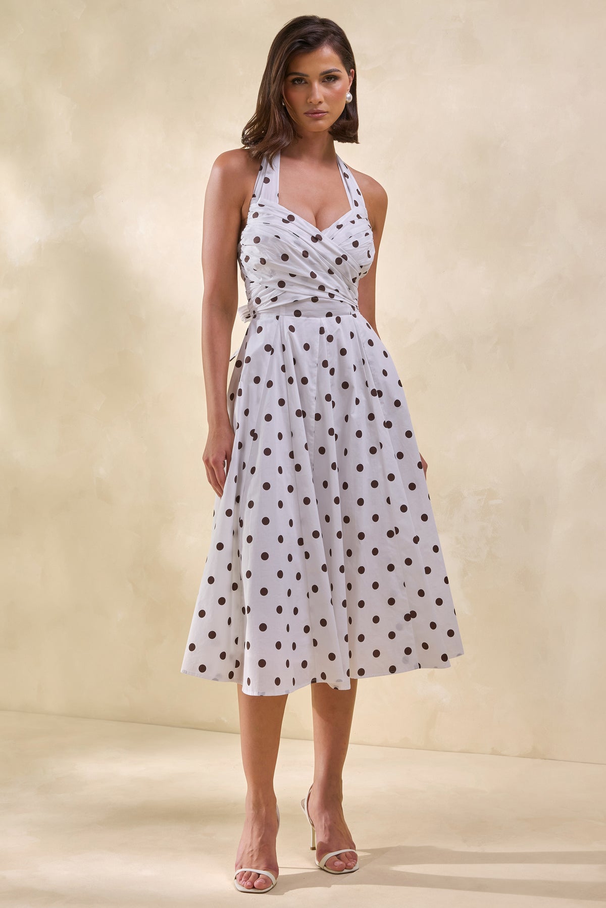 ECM_HR_CL137922111 -  Franceline _ Cream & Brown Polka-Dot Halter-Neck Midi-Dress1.jpg