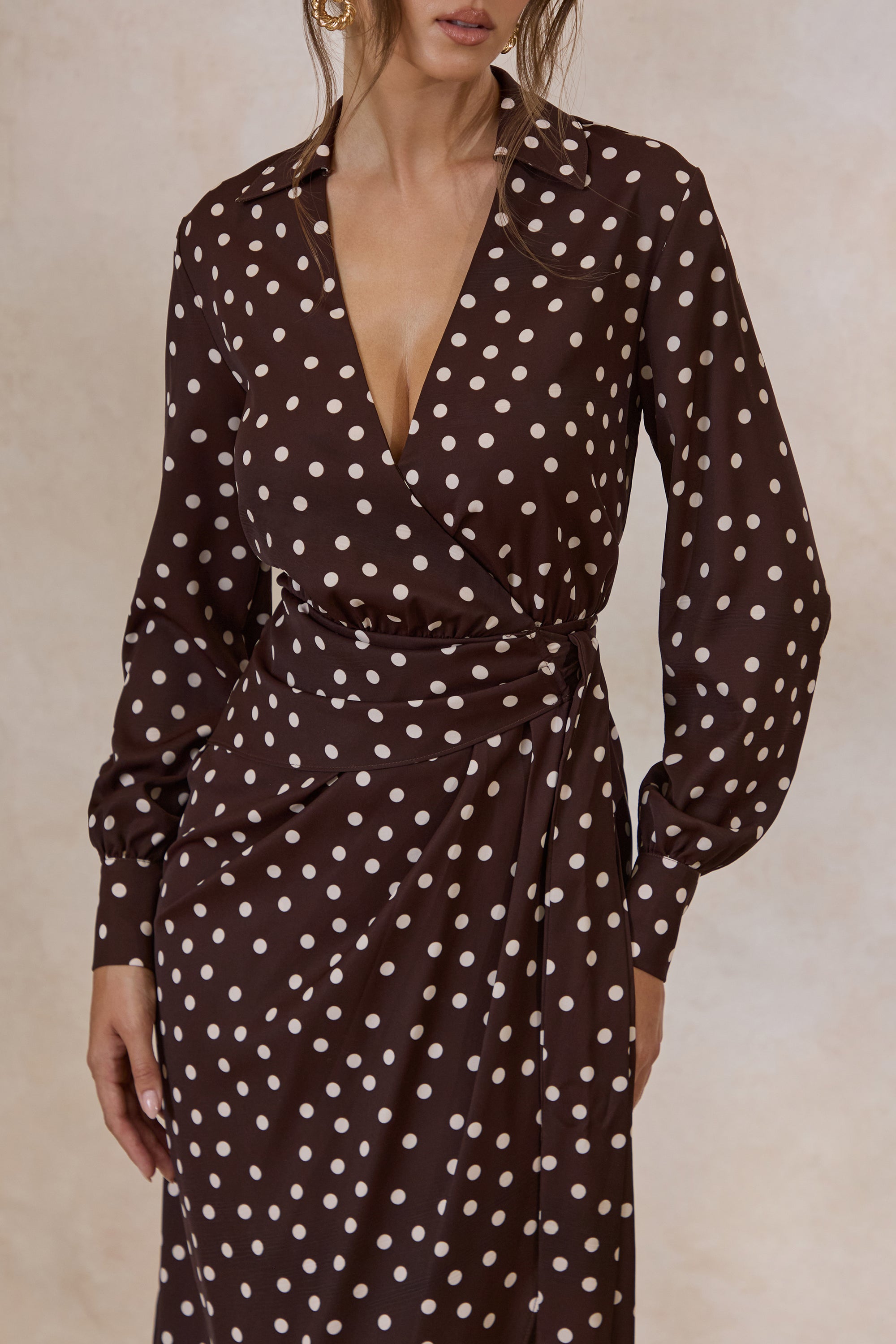 ECM_HR_CL137938031 - Amarosia _ Brown Polka-Dot Wrap Shirt Midi-Dress 3.jpg