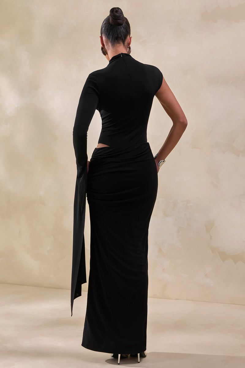 ECM_HR_CL137950001---Adessa-_-Black-Asymmetric-Waist-Ruched-Maxi-Skirt-+-CL137946001---Ellora-_-Black-High-Neck-One-Sleeve-Bodysuit-12.jpg