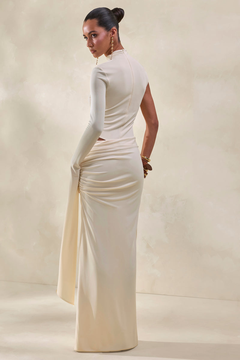 ECM_HR_CL137950111 - Adessa Cream Asymmetric Waist Ruched Maxi Skirt + CL137946111 - Ellora Cream High-Neck One Sleeve Bodysuit13.jpg