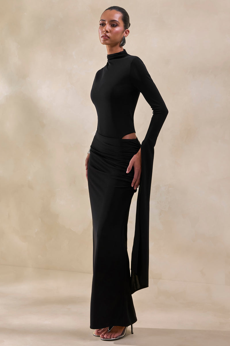ECM_HR_CL137950001---Adessa-_-Black-Asymmetric-Waist-Ruched-Maxi-Skirt-+-CL137946001---Ellora-_-Black-High-Neck-One-Sleeve-Bodysuit-3.jpg