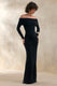 ECM_HR_CL137952001 - Micaela _ Black Ruched Maxi Skirt + ECM_HR_CL137948001 - Drina _ Black Bardot Neck Bodysuit With Ruched Long Sleeves 2.jpg