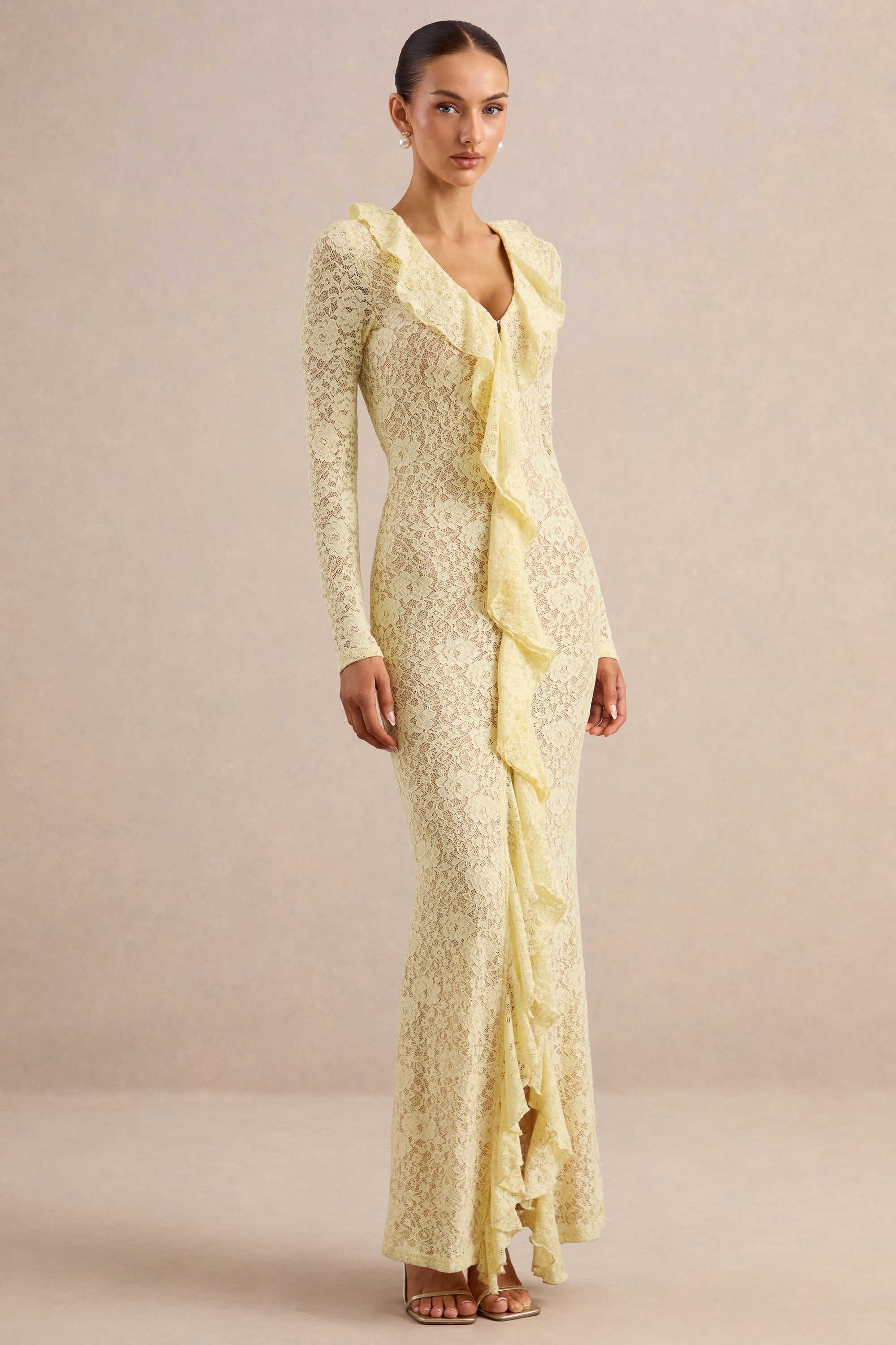 ECM_HR_CL137996121 - Exelia _ Lemon Lace Plunge-Neck Maxi Dress With Long-Sleeves 2.jpg