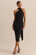 ECM_HR_CL138032001  - Devinae   Black Asymmetric-Neck Midi-Dress With Open-Back And Scarf-Detail 0.jpg