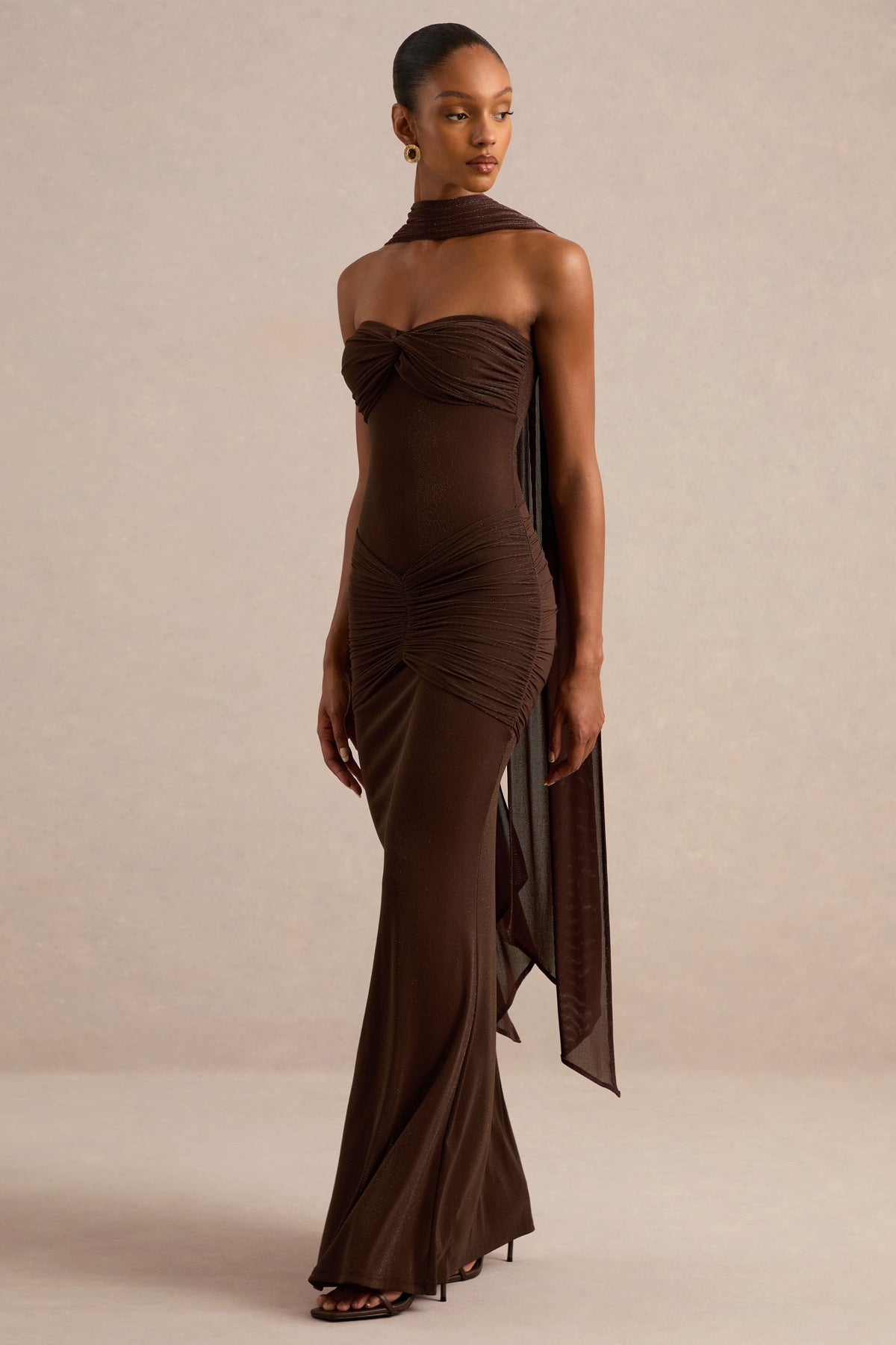 ECM_HR_CL138119021 - Ursa _ Brown Sheer Bandeau-Neck Maxi Dress With Scarf Detail And Gathered Detailing2.jpg