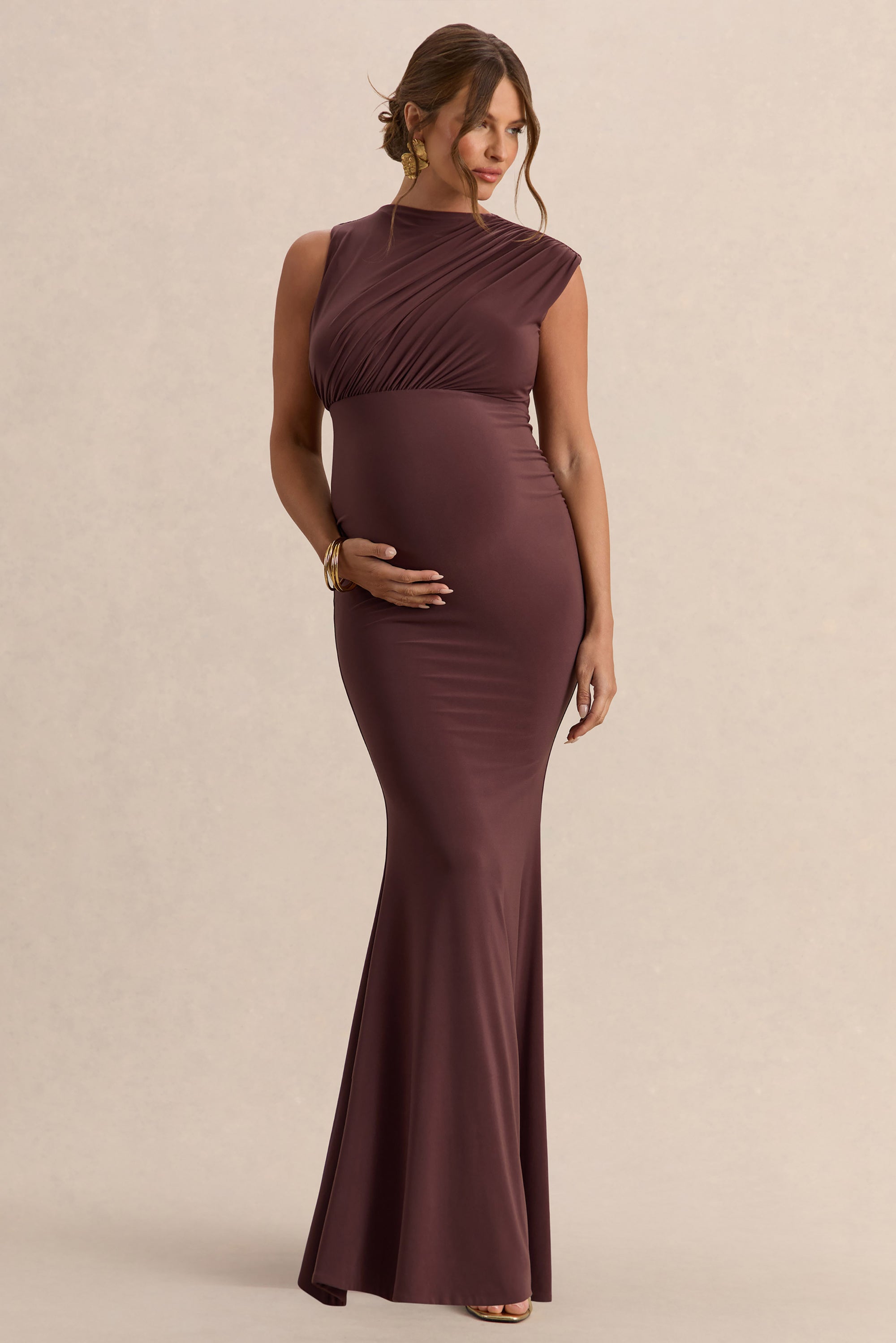 ECM_HR_CL138193022----Osanna-Dark-Brown-Wide-Neck-Maternity-Maxi-Dress-With-Ruched-Detailing-1.jpg