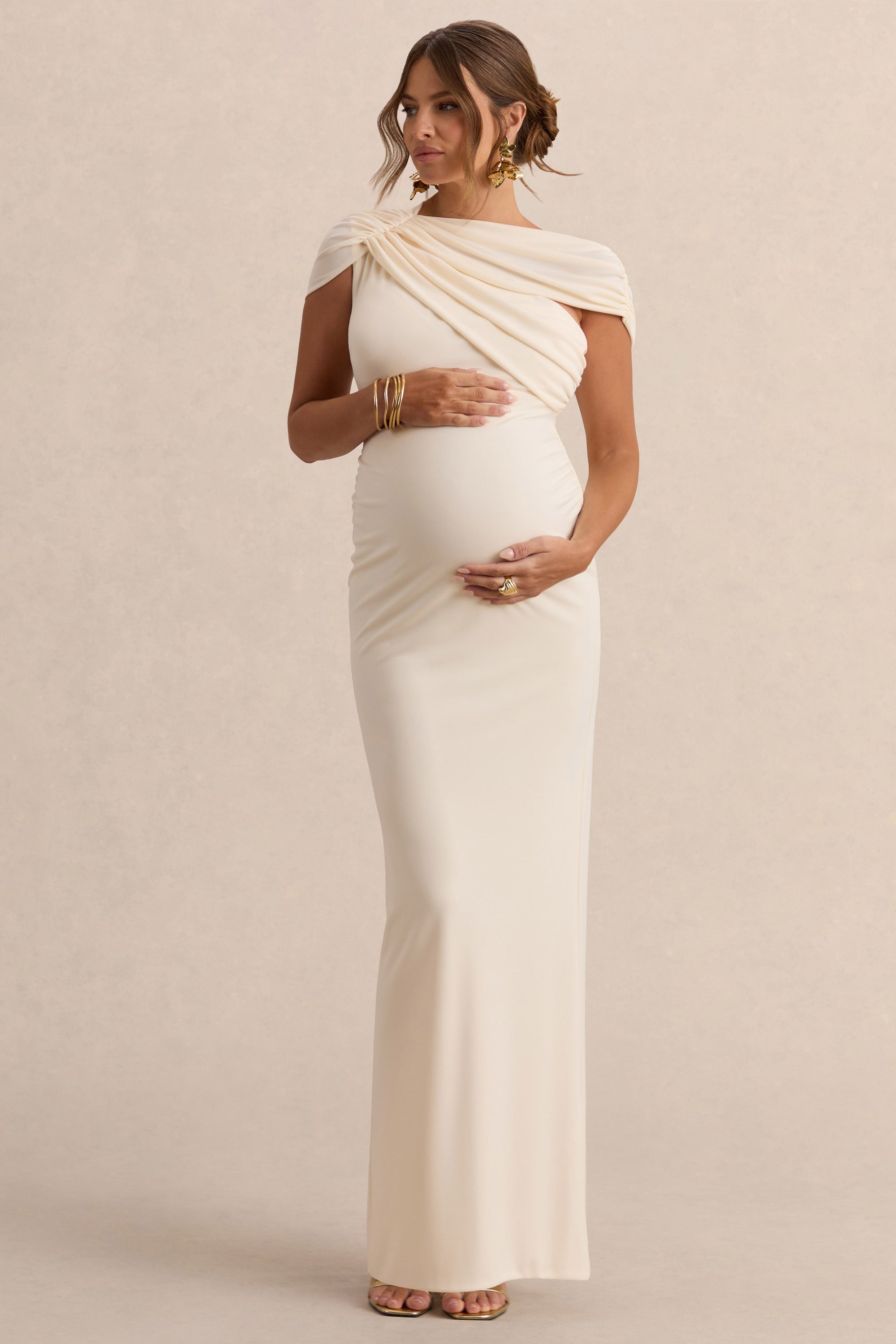 ECM_HR_CL138237111 - Eulalia Cream Asymmetric-Neck Maternity Maxi Dress With Cape Detail 8.jpg