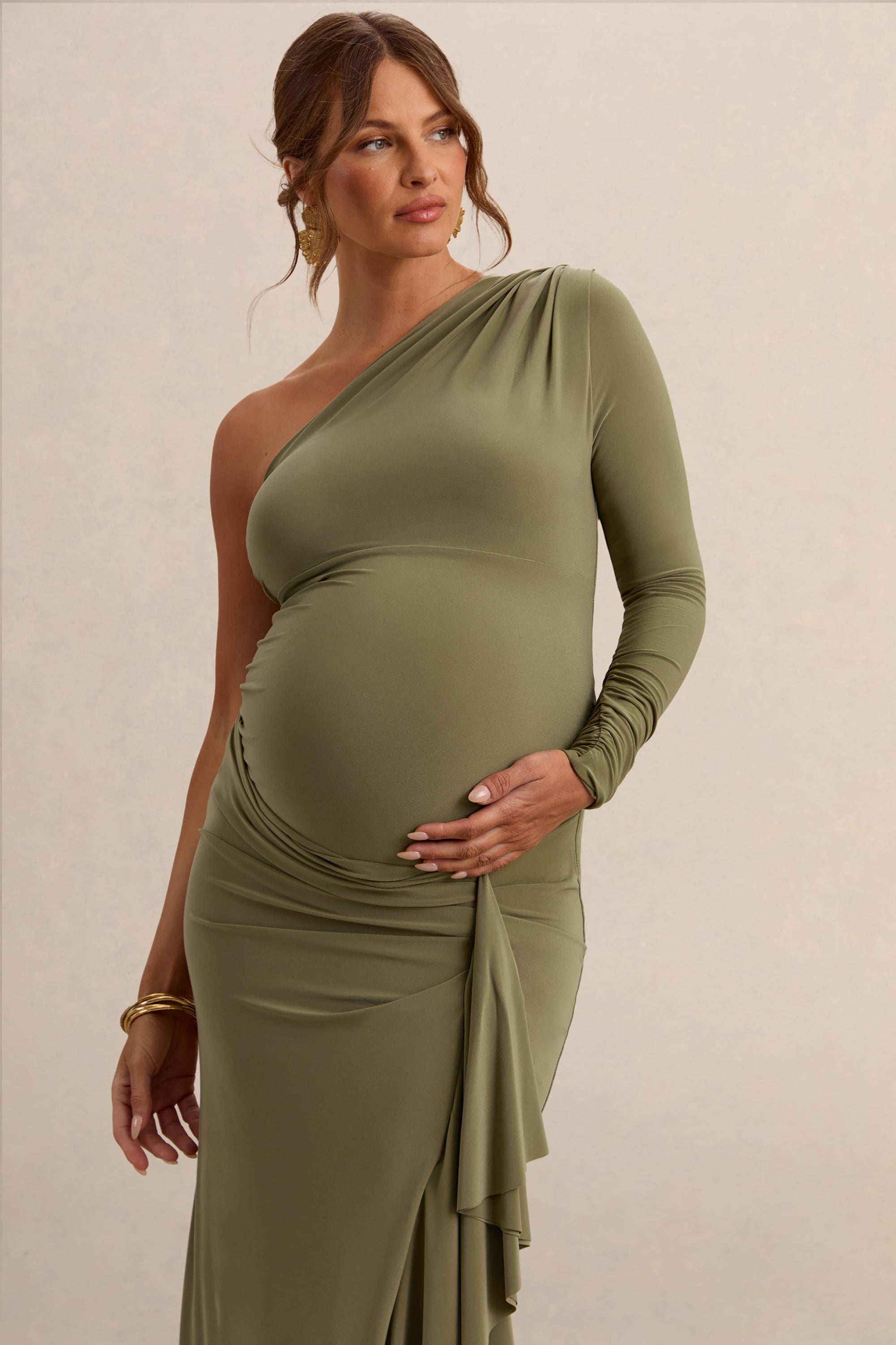 ECM_HR_CL138245031----Drusilla---Olive-Asymmetric-Neck-Maternity-Maxi-Dress-With-Gathered-Detailing-4.jpg