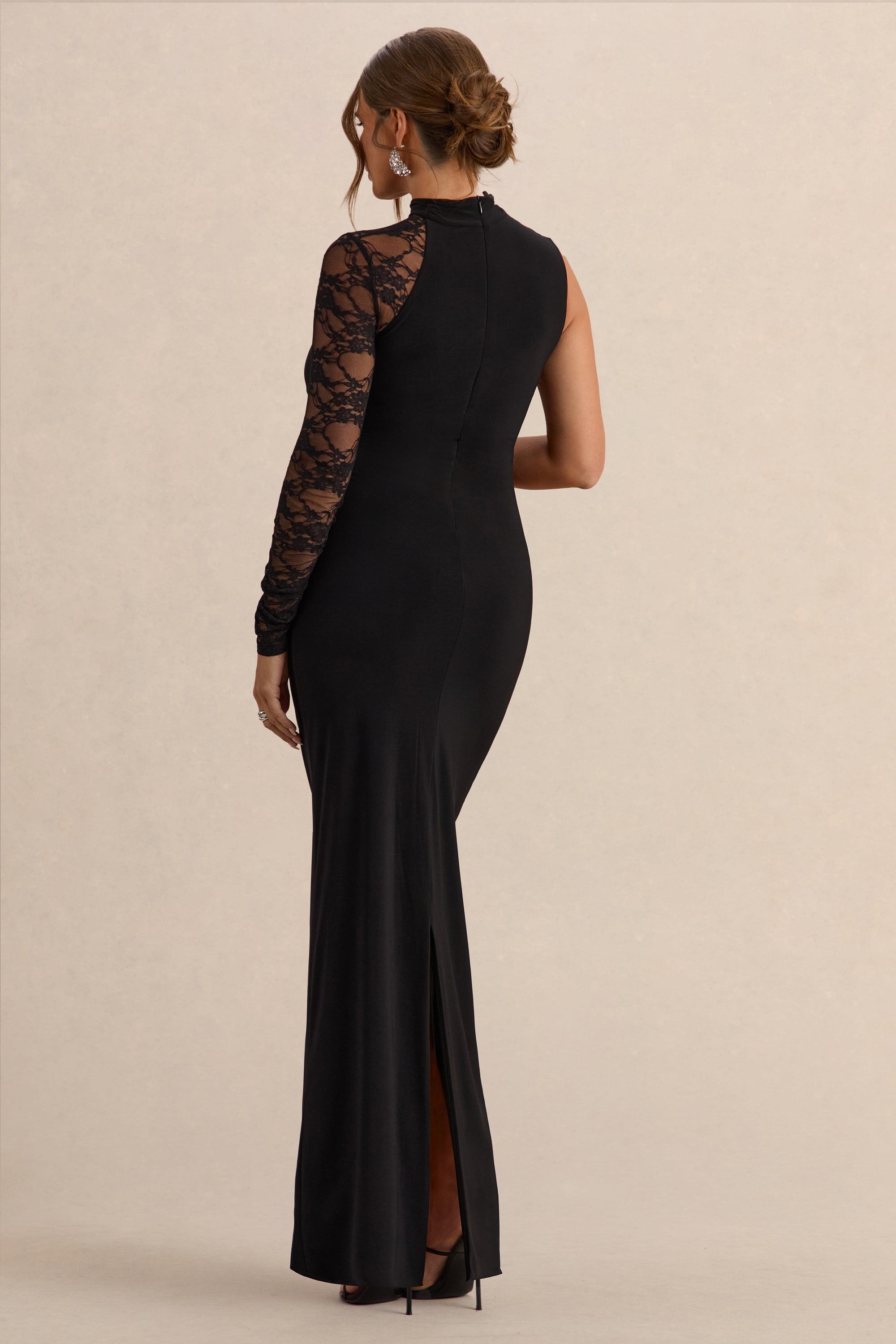 ECM_HR_CL138250001  - Hartley - Black High-Neck Maternity Maxi Dress With Lace Detailing 3.jpg