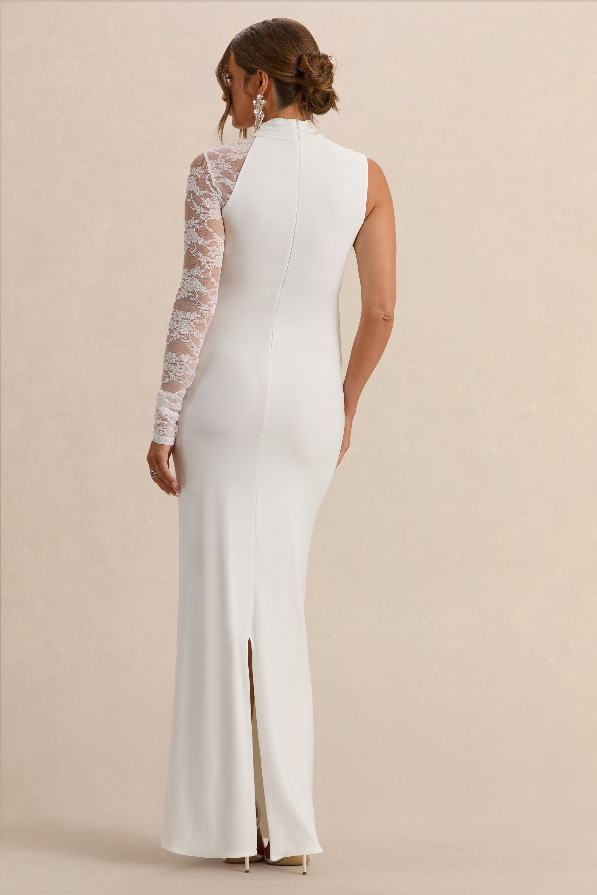 ECM_HR_CL138250110  - Hartley - White High-Neck Maternity Maxi Dress With Lace Detailing 4.jpg