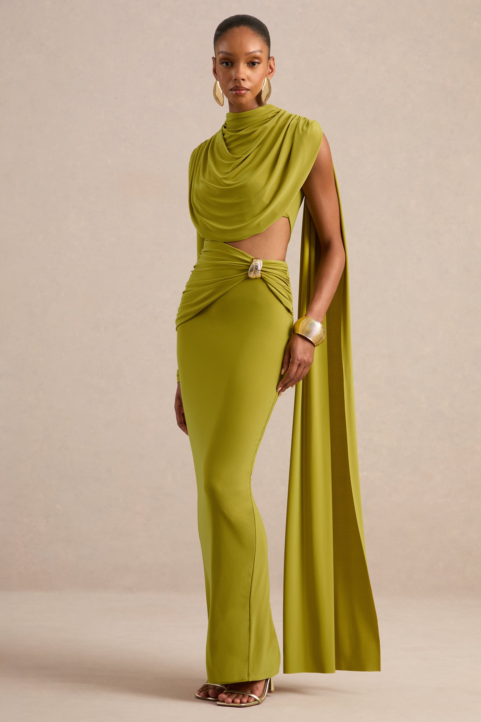 ECM_HR_CL138265031 - Esmaria _ Olive High-Neck Maxi Dress With Gold Detail And Sash4.jpg