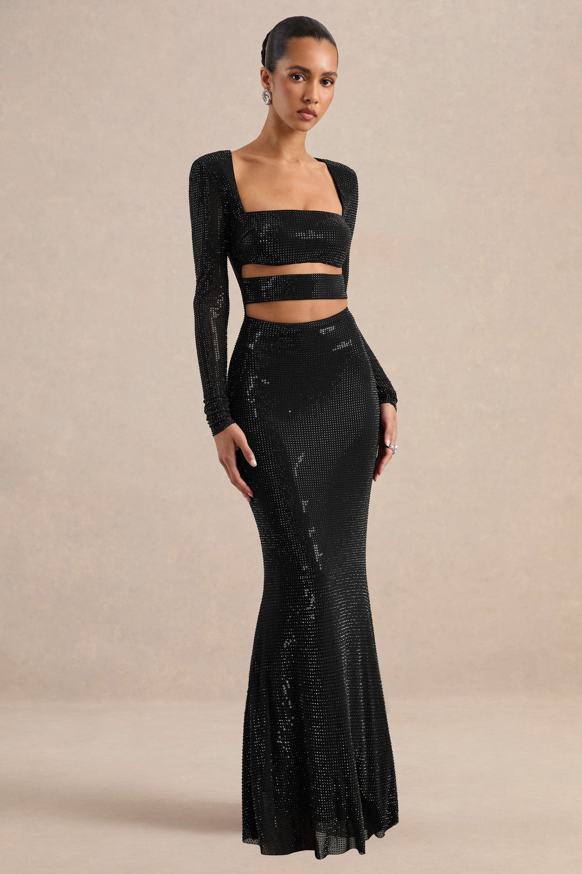 CL13835800106_ECM_HR_CL138358001_-_Laurinda___Black_Hotfix_Square-Neck_Maxi_Dress_With_Body_Cut-Outs2