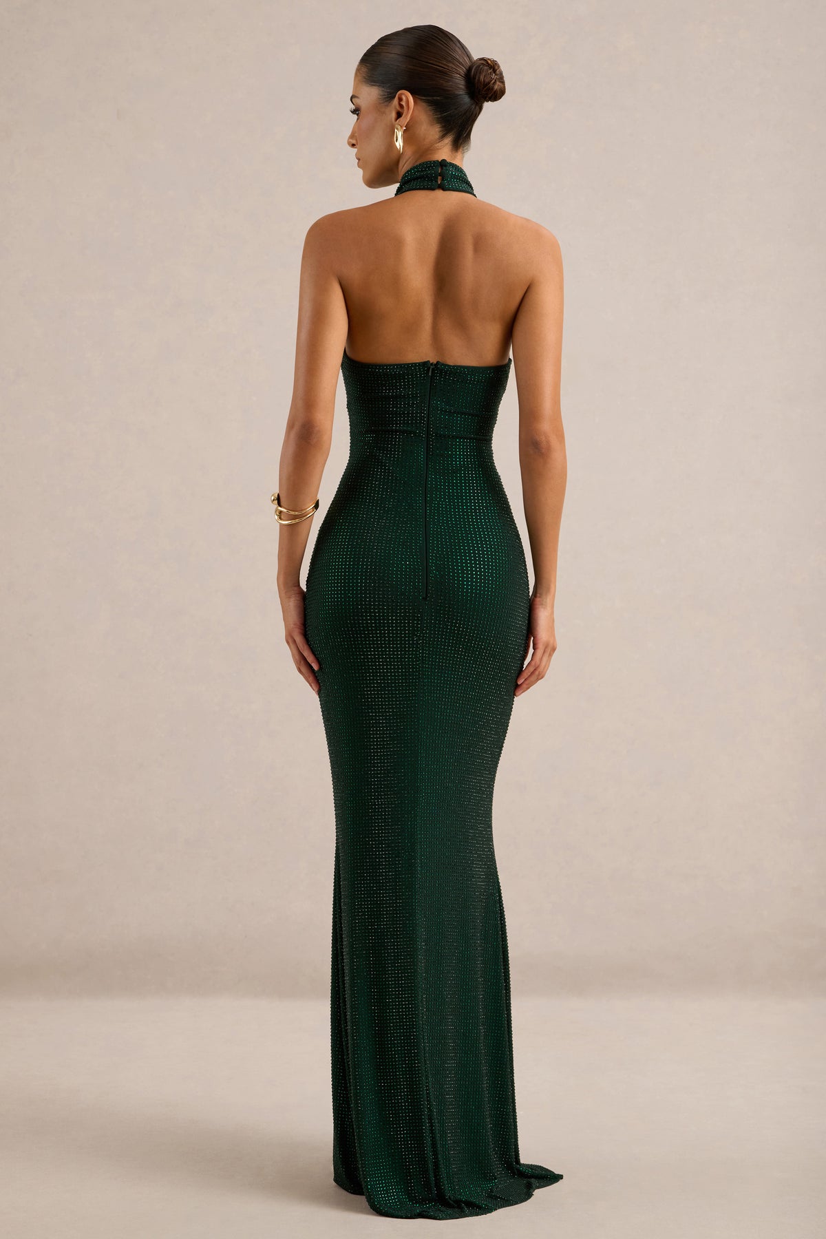 ECM_HR_CL138414030 - Ashantiya _ Bottle Green Hotfix Halter-Neck Maxi Dress6.jpg