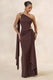 CL138426022 - Sariah _ Dark Brown Asymmetric-Neck Maxi Dress With Gathered Detailing And Gold Details0.jpg