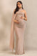 ECM_HR_CL138455060  - Ottoline Champagne Asymmetric-Neck Maternity Maxi Dress With Sheer Cape Detail0.jpg