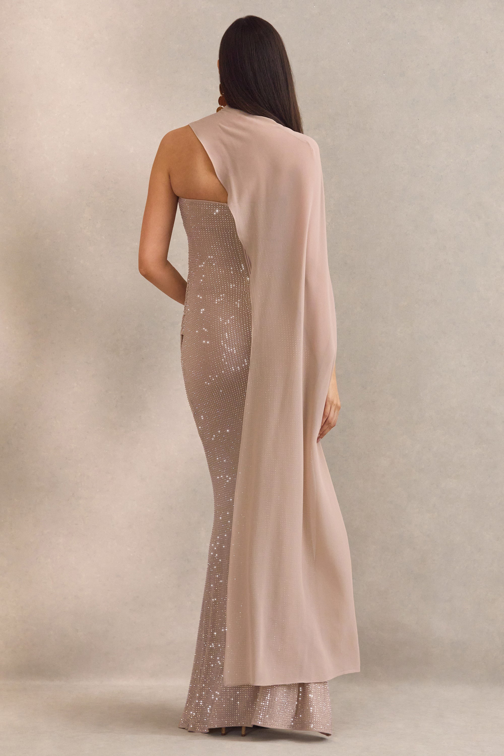 ECM_HR_CL138455060  - Ottoline Champagne Asymmetric-Neck Maternity Maxi Dress With Sheer Cape Detail8.jpg