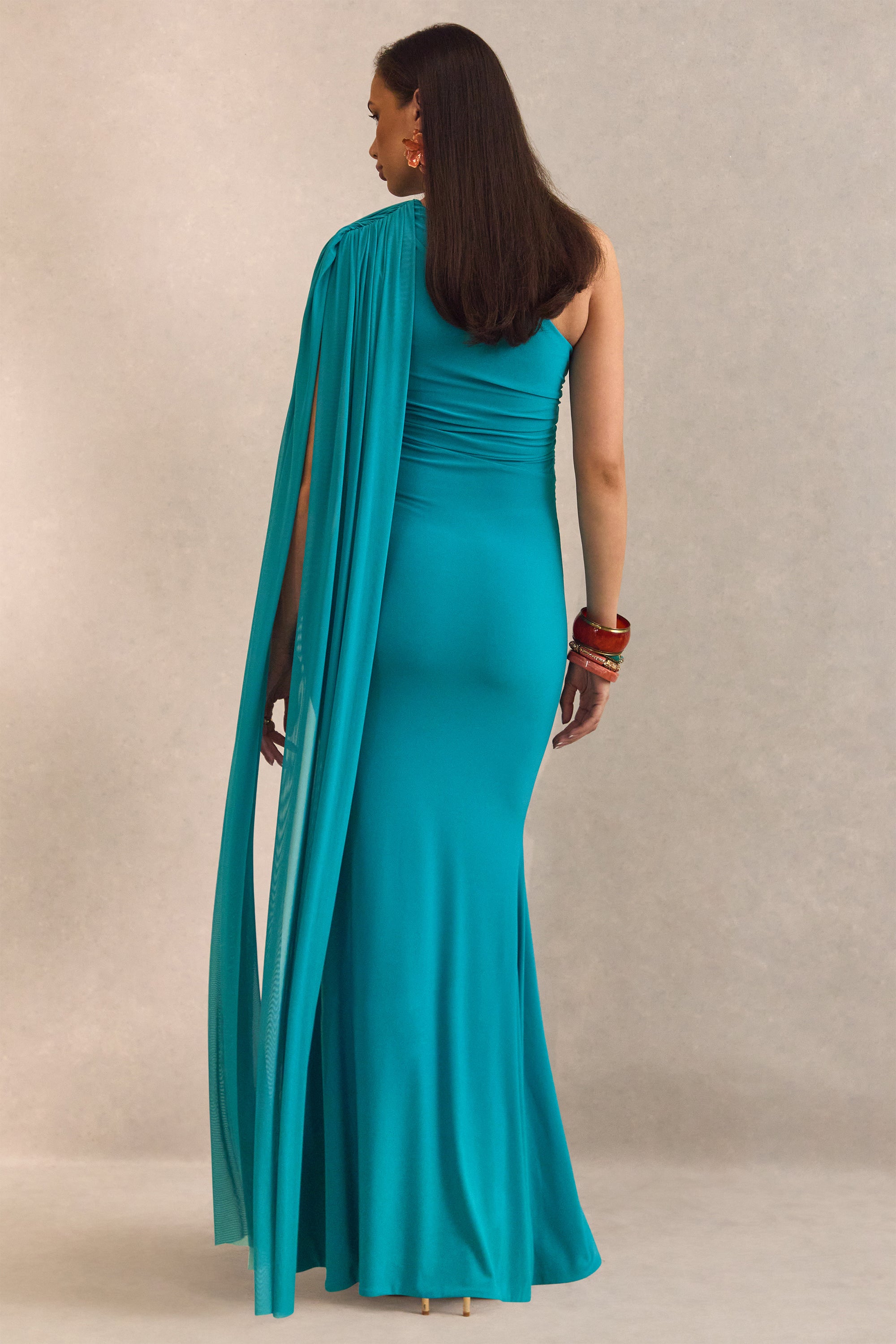 CL138456012 - Aylena Turquoise Asymmetric-Neck Maternity Maxi Dress With Sash Detail11.jpg