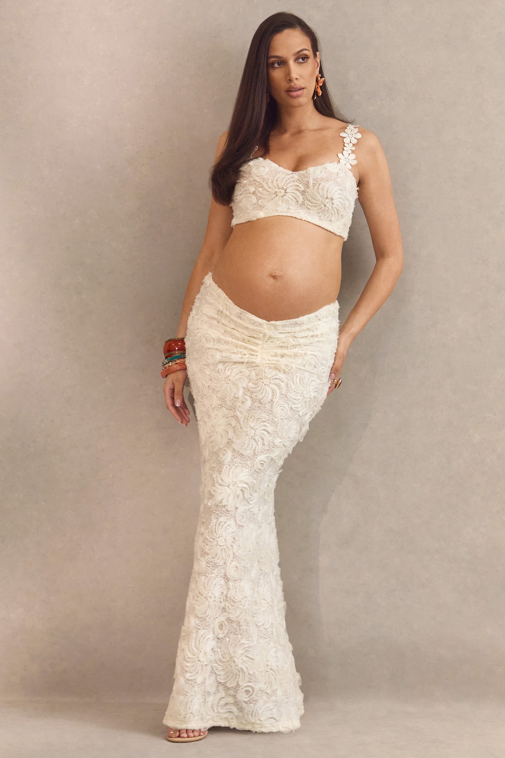 CL138478110 - Arlina _ White Lace Maternity Maxi Skirt With Gathered Detailing 2.jpg
