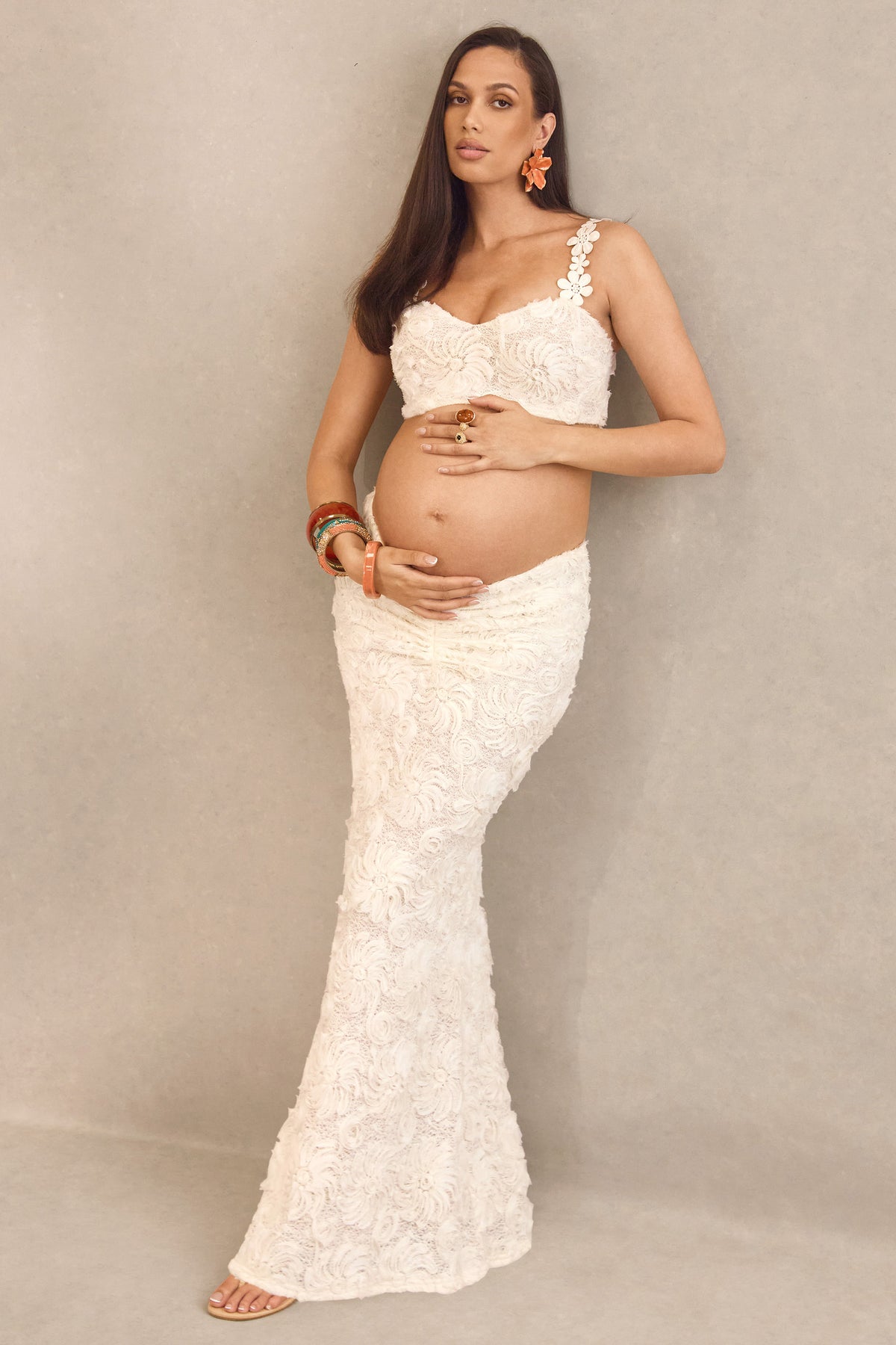 CL138478110 - Arlina _ White Lace Maternity Maxi Skirt With Gathered Detailing 3.jpg