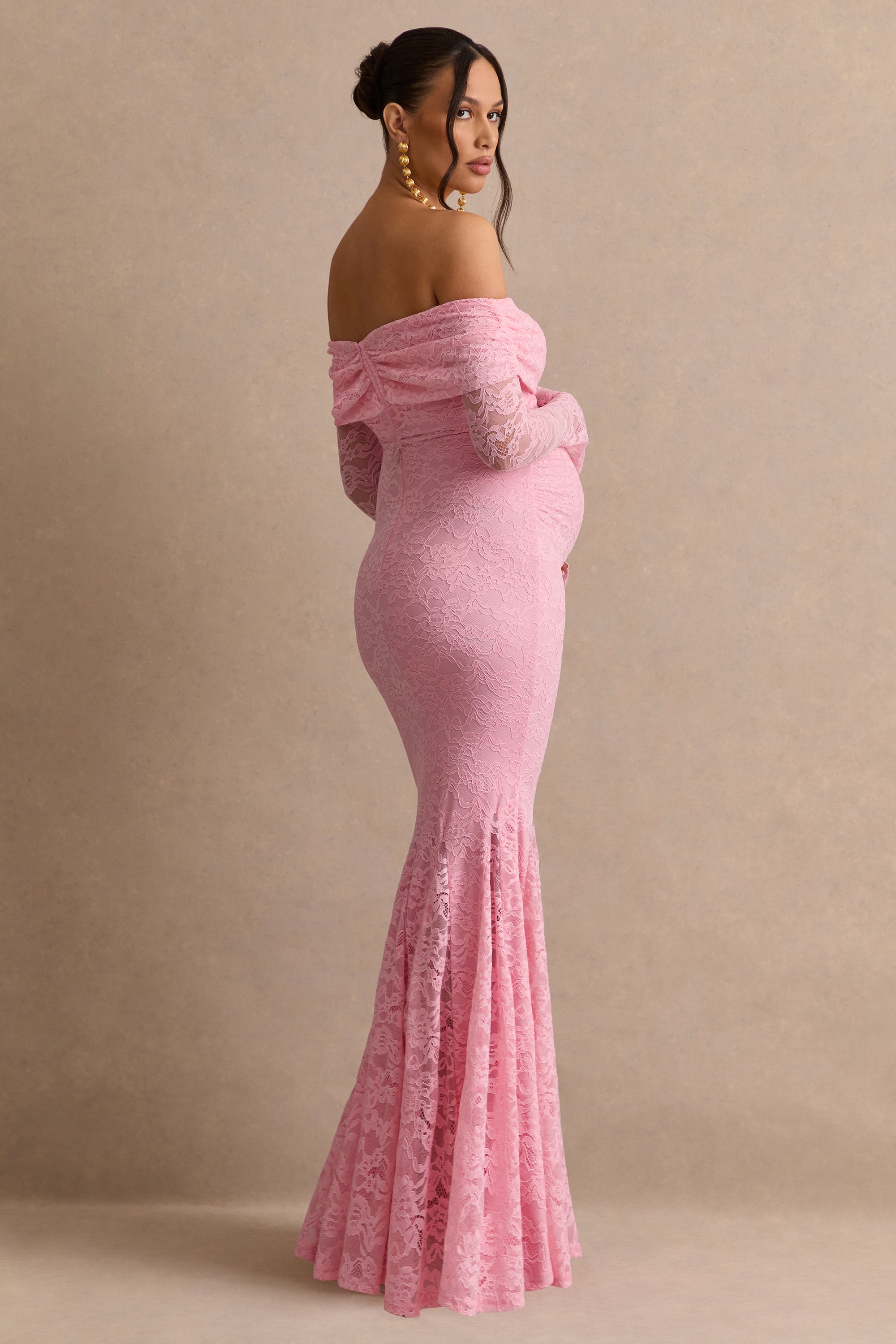 ECM_HR_CL138486081  - Valleria Light Pink Lace Bardot-Neck Maternity Maxi Dress7.jpg