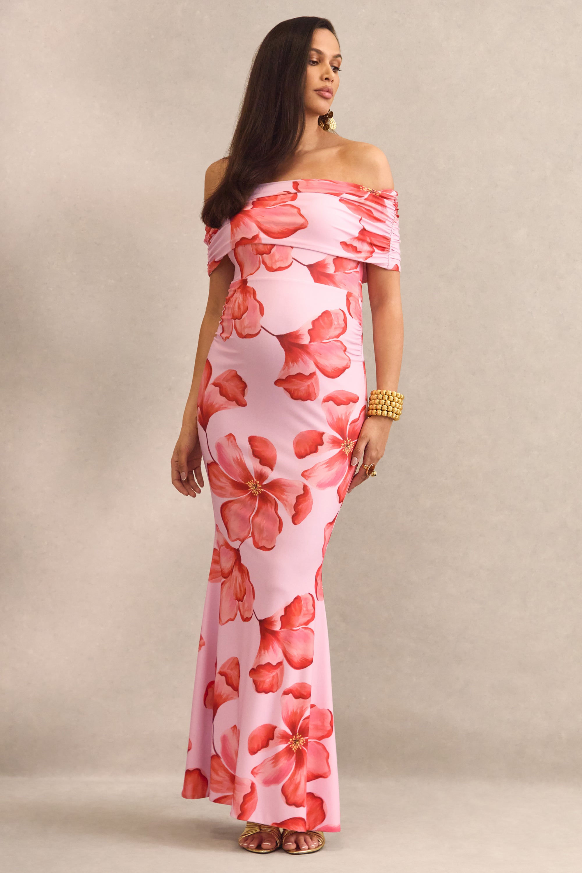 HR_CL138500084---Dalisay-Pink-Floral-Print-Bardot-Neck-Maternity-Maxi-Dress-3.jpg