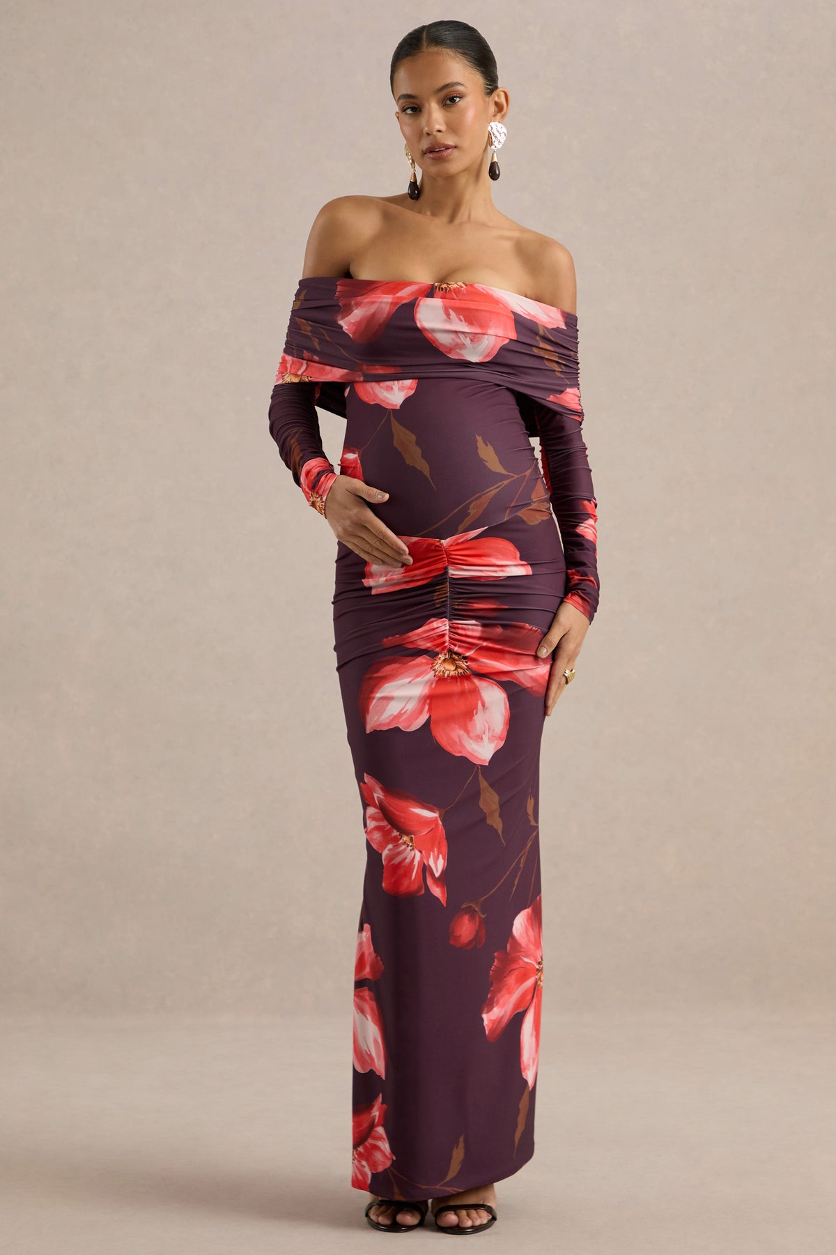 ECM_HR_CL138506100 - Falea _ Red Floral Print Bardot-Neck Maternity Maxi Dress0.jpg