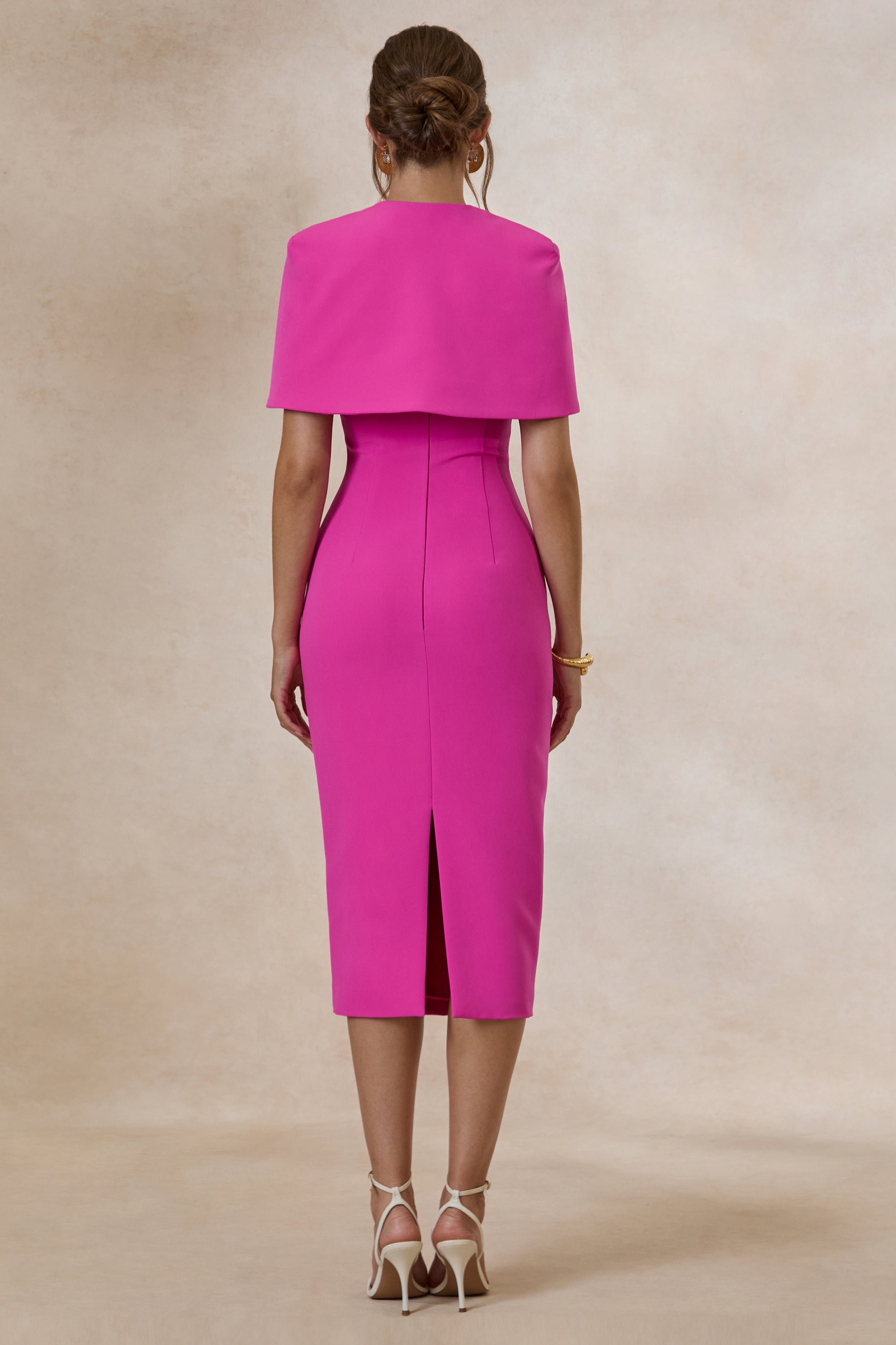 ECM_HR_CL138638080 - Celandia _ Hot Pink Midi-Dress With Removable Cape4.jpg