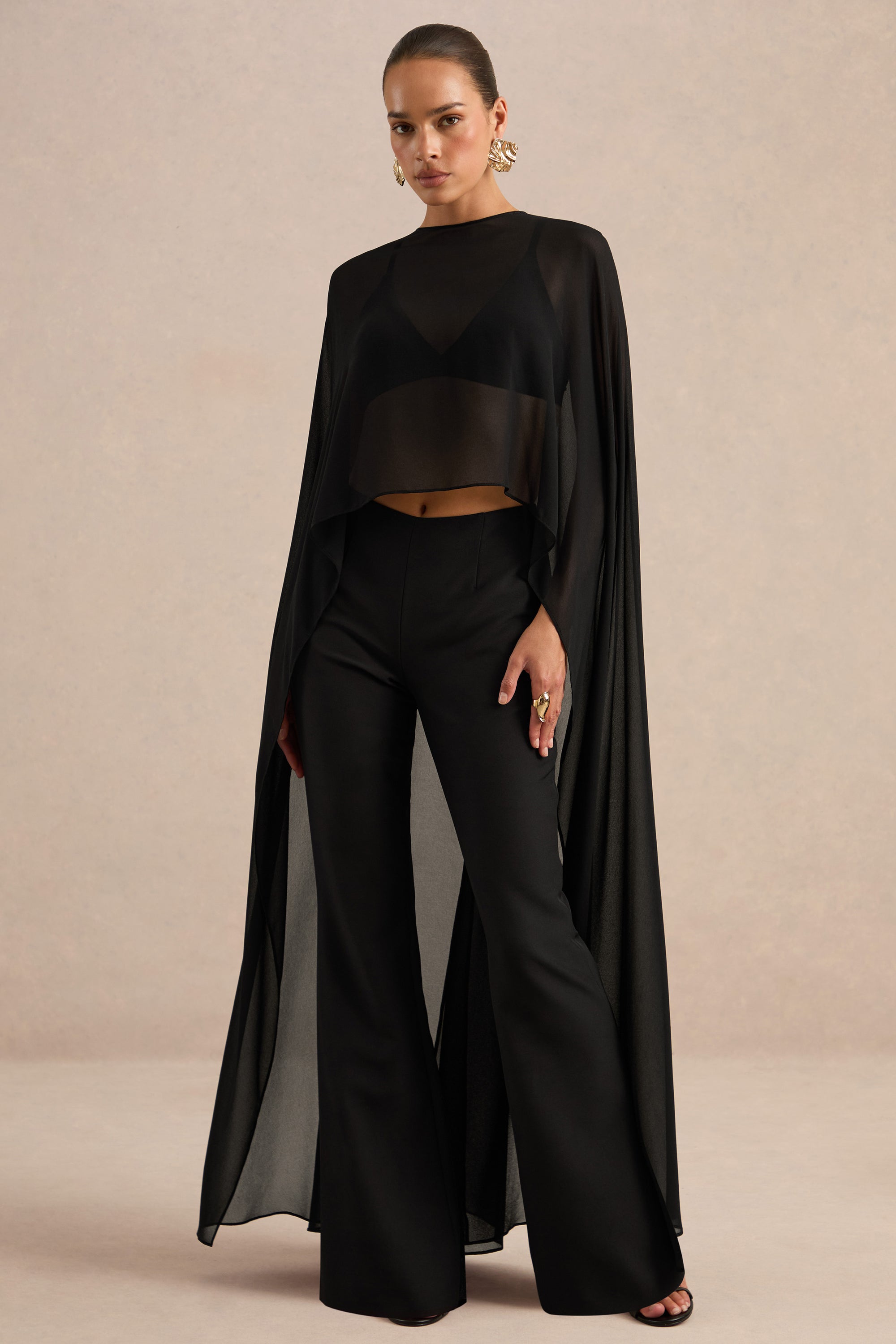 ECM_HR_CL138701001 - Yanina Black Chiffon Wide-Neck Cape Top1.jpg