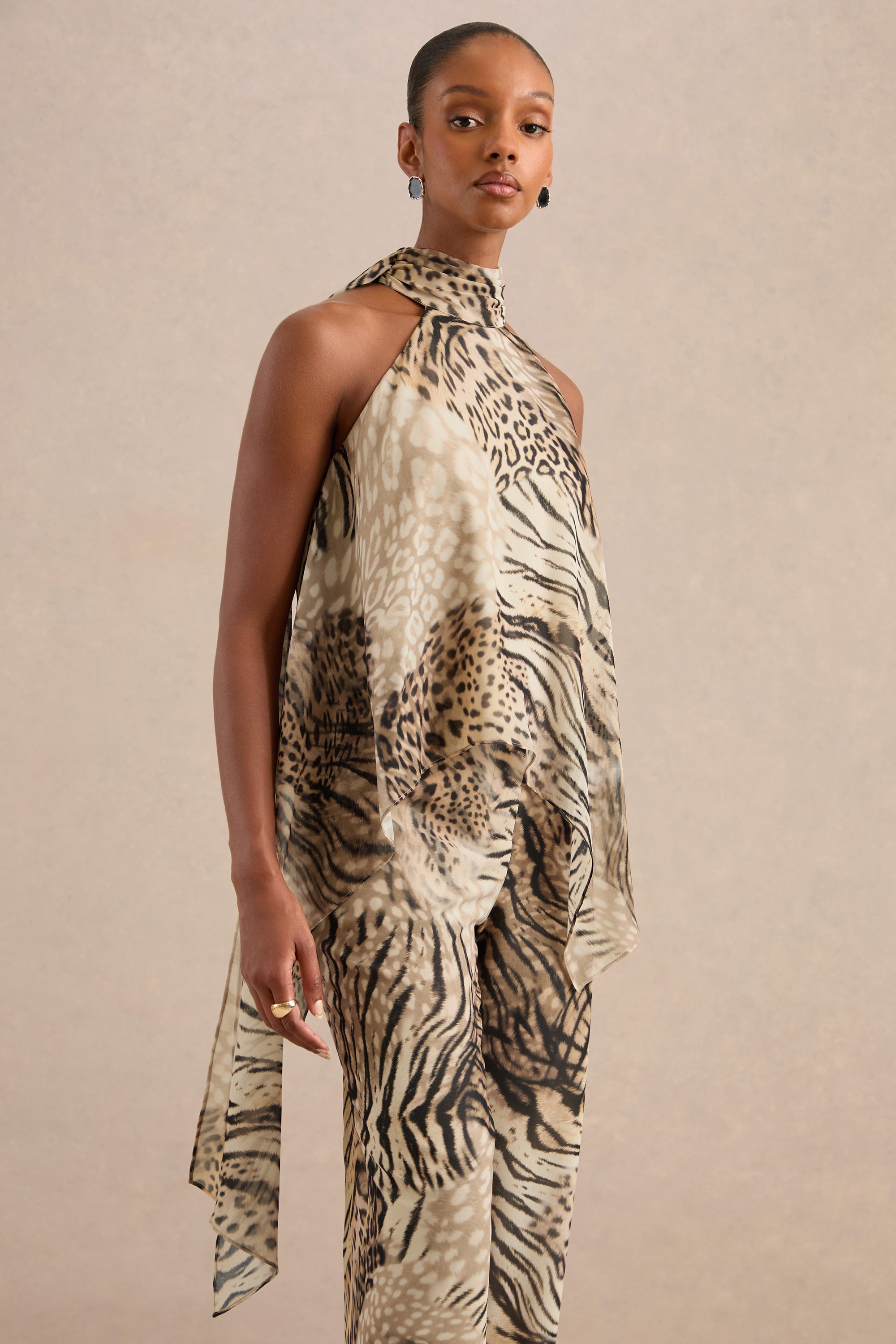 CL138702021 - Yarae Brown Animal Print Chiffon Halter-Neck Top6.jpg
