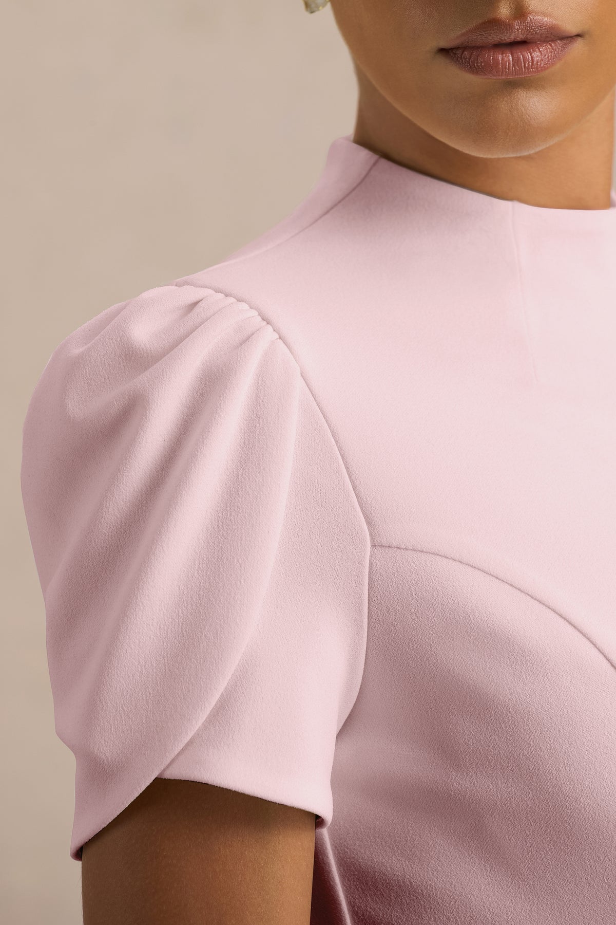 ECM_HR_CL138715081- Vicky Light Pink High Neck Midi Dress With Puff Sleeves 11.jpg