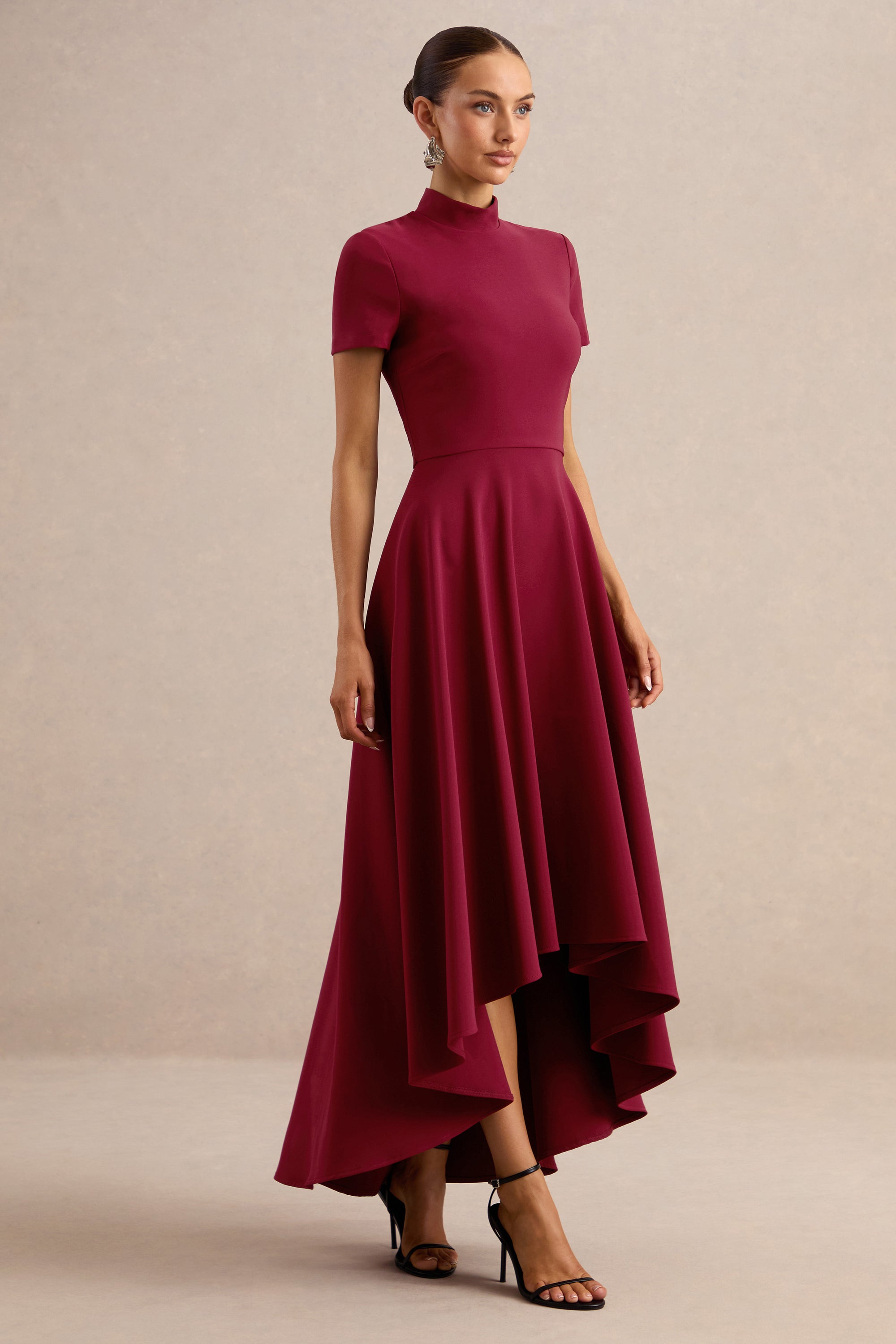 ECM_HR_CL138718101 - Bellona | Burgundy High-Neck High-Low Midi Dress 2.jpg