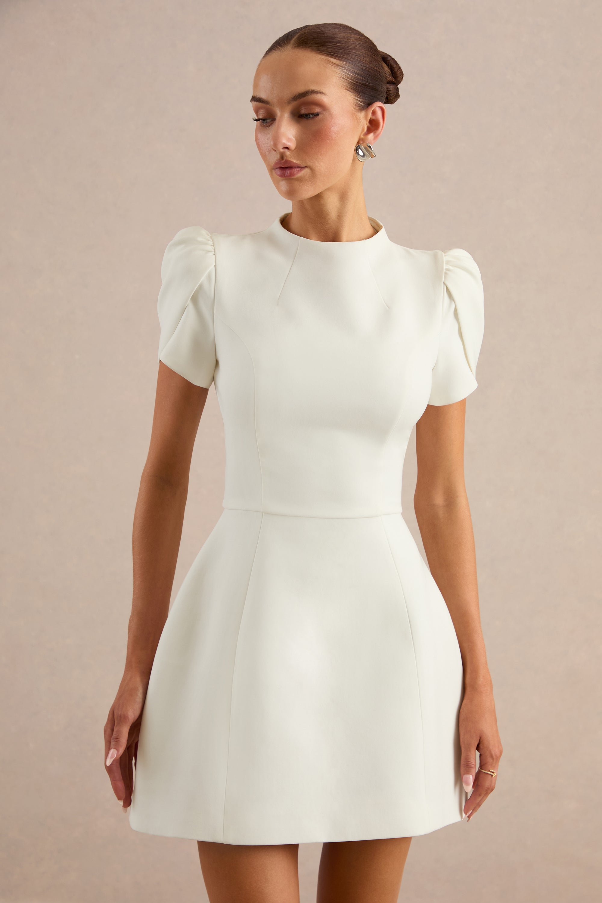 ECM_HR_CL138730110 - Carabella _ White High-Neck Short-Sleeve Mini Dress4.jpg