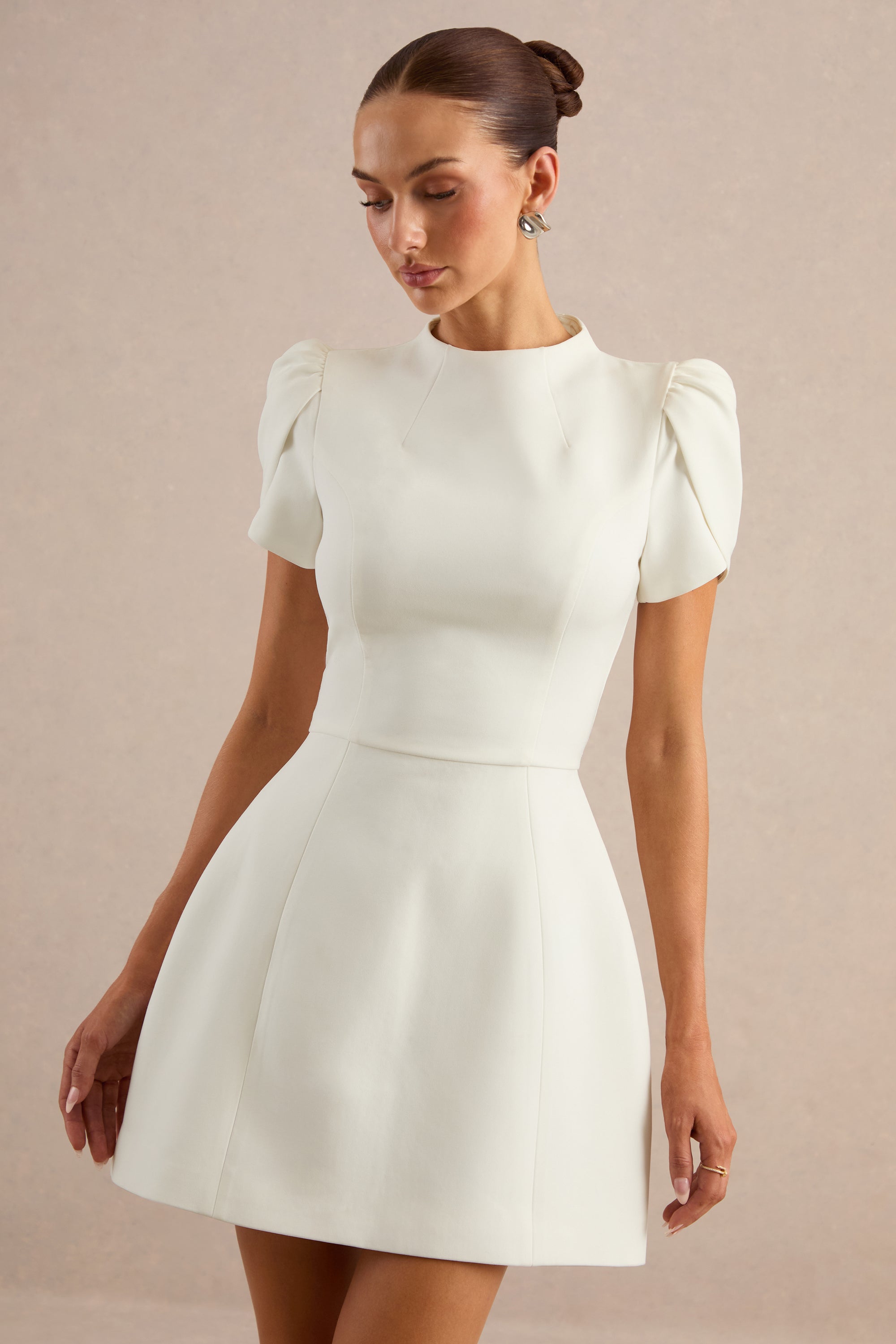 ECM_HR_CL138730110 - Carabella _ White High-Neck Short-Sleeve Mini Dress5.jpg