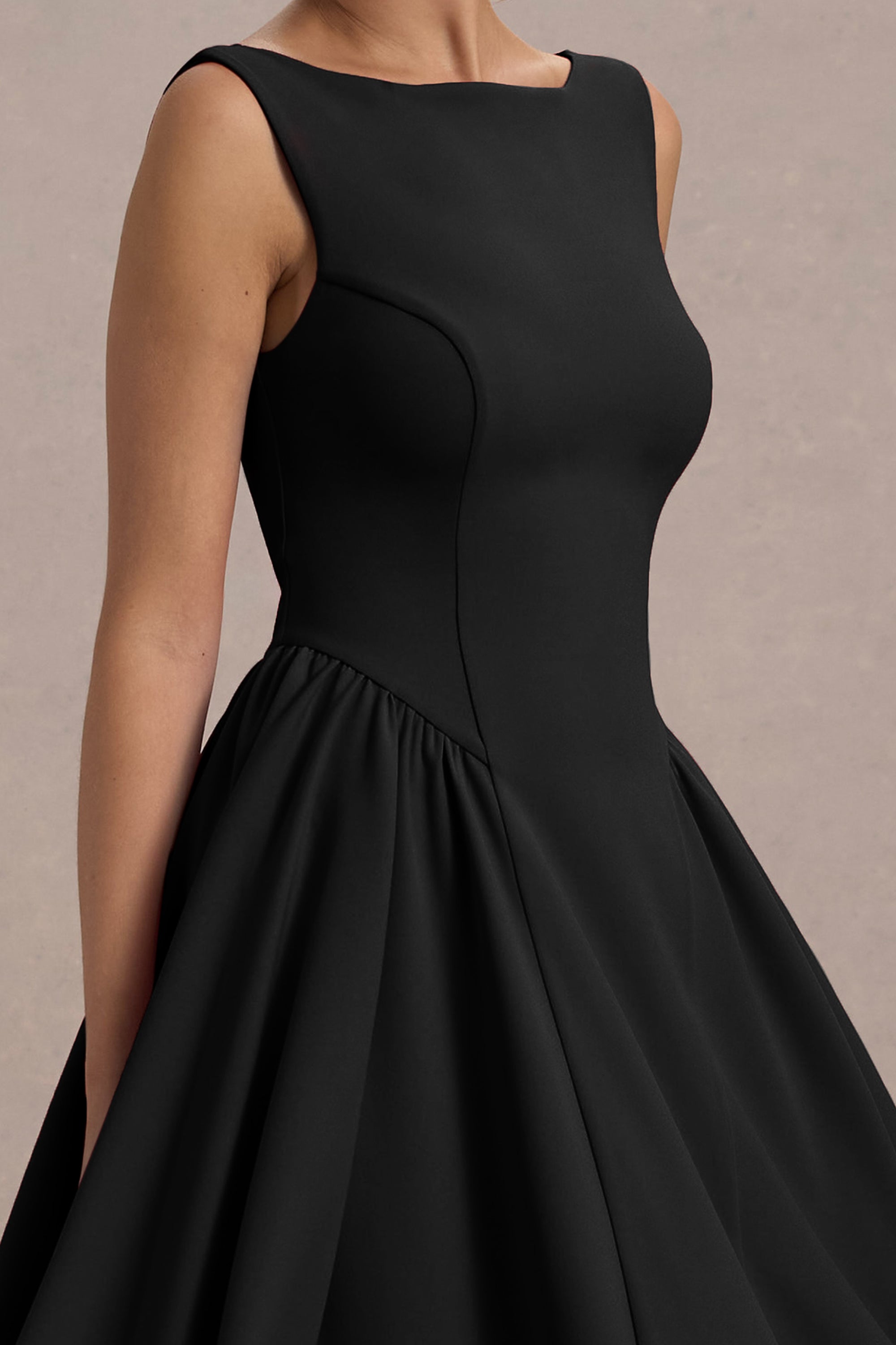 ECM_HR_CL138731001 -  Muriel | Black Boat-Neck Volume-Hem Midi Dress 1-.jpg