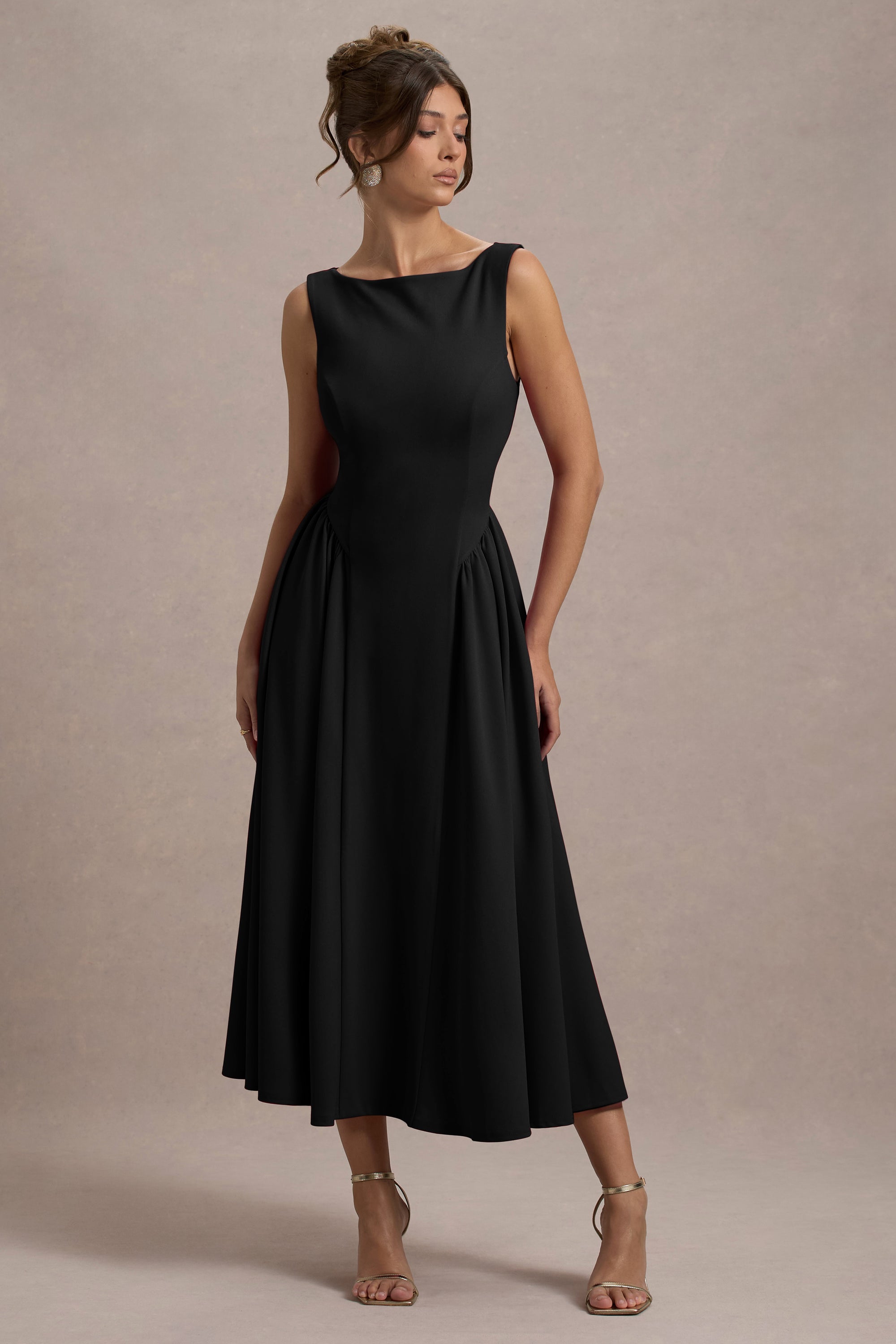 ECM_HR_CL138731001 -  Muriel | Black Boat-Neck Volume-Hem Midi Dress 2.jpg