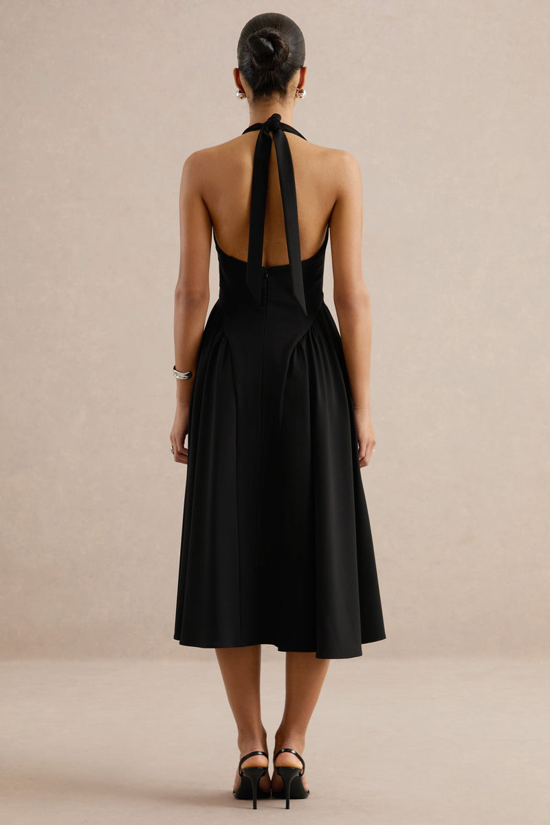 ECM_HR_CL138787001 - Mirel | Black Halter-Neck Midi Dress 4.jpg